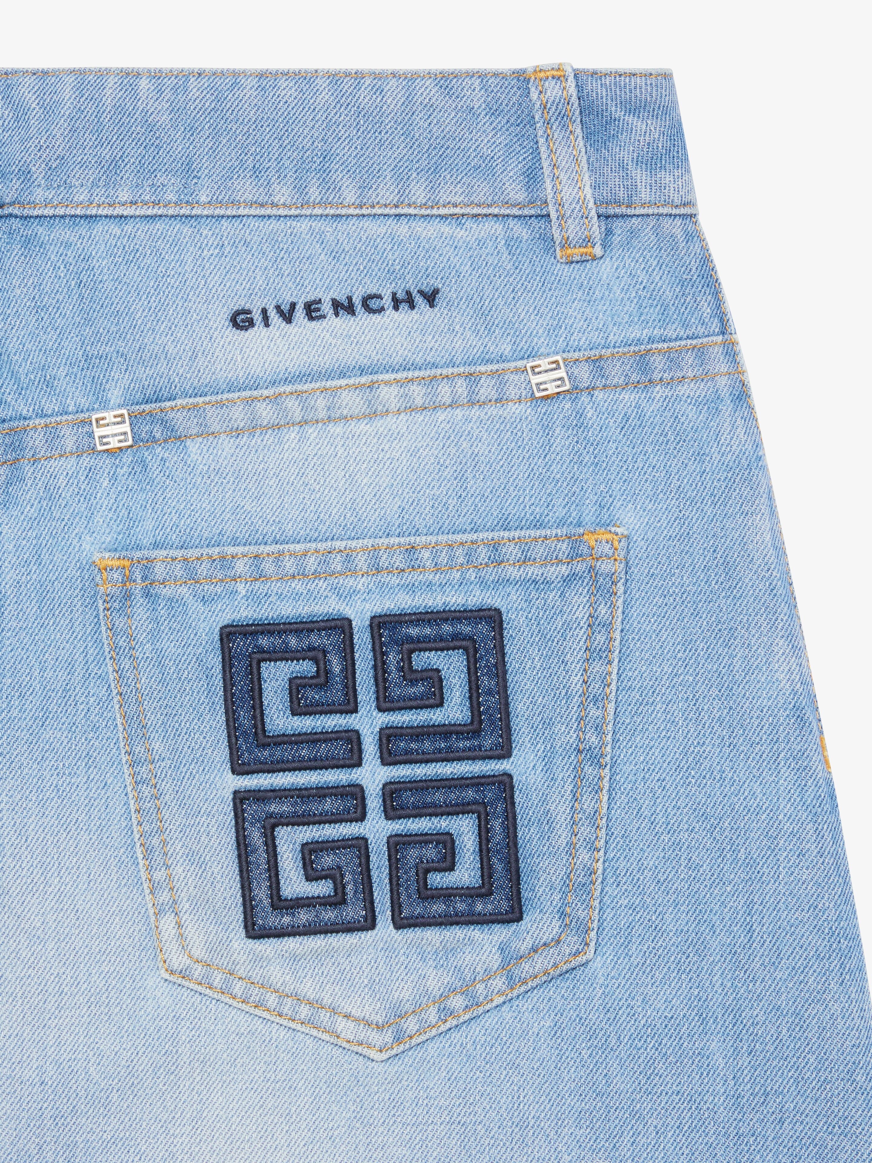SKIRT IN 4G EMBROIDERED DENIM - 6