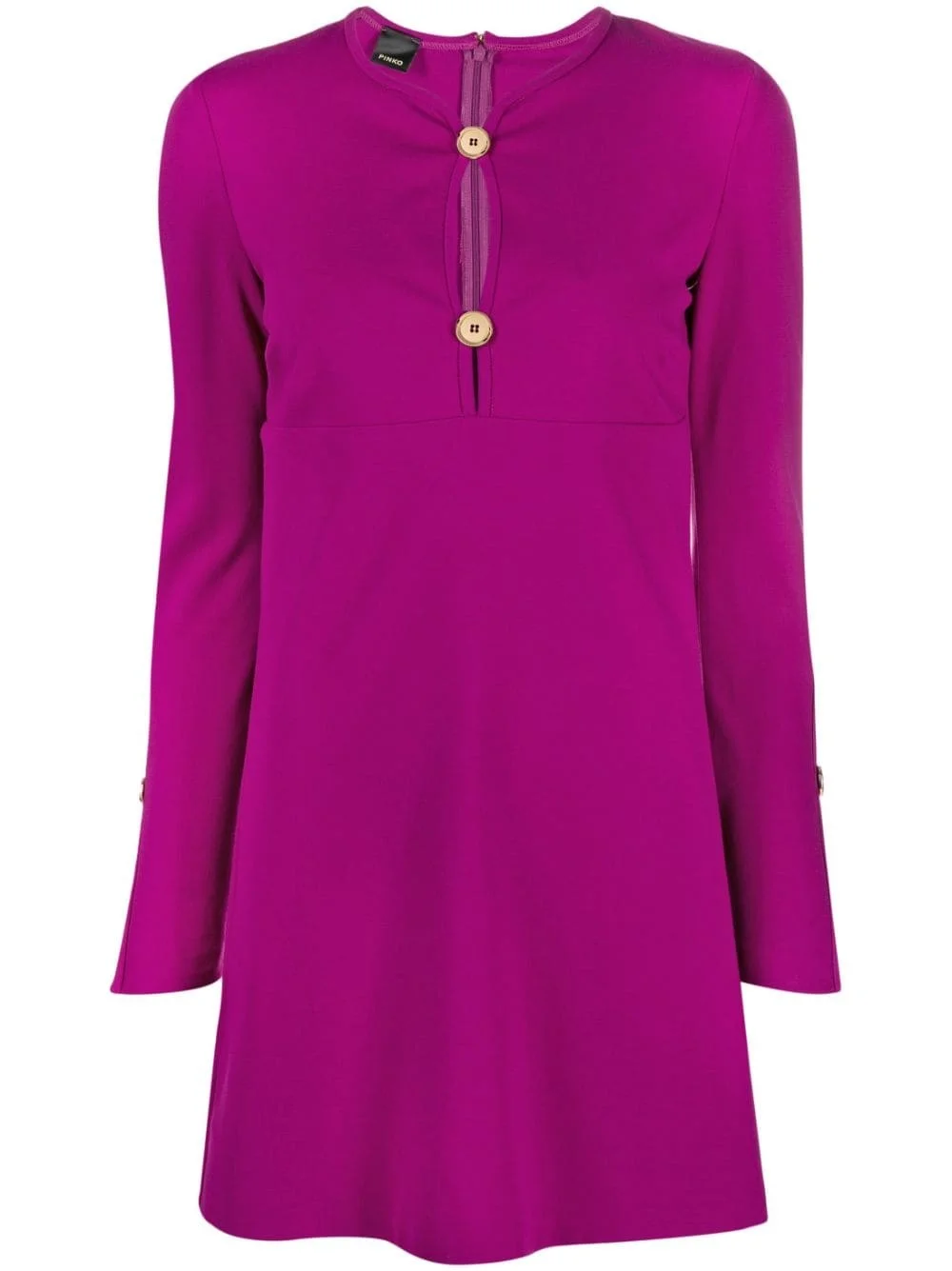 slit-sleeve minidress - 1