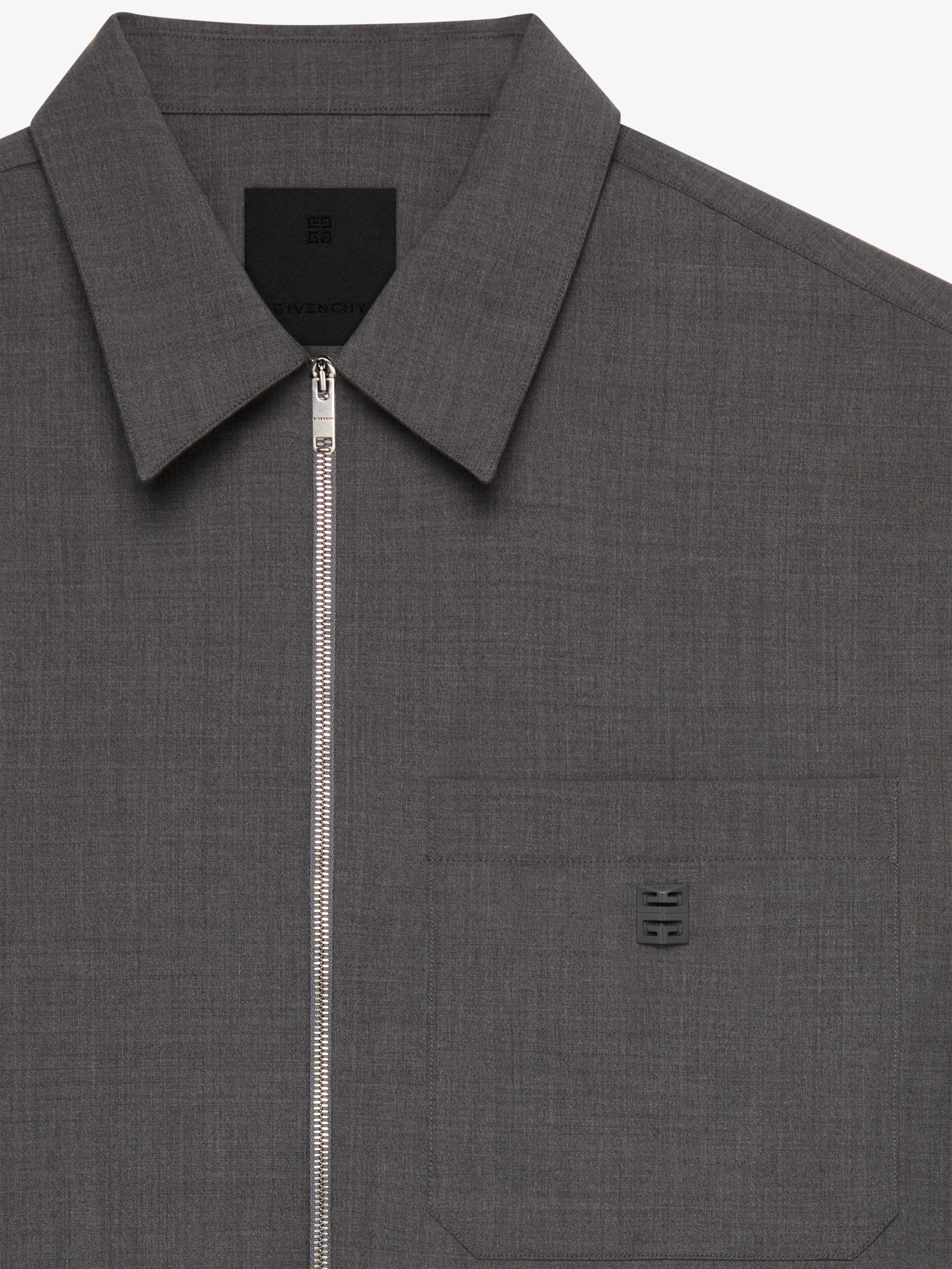 ZIPPED SHIRT IN WOOL - 3