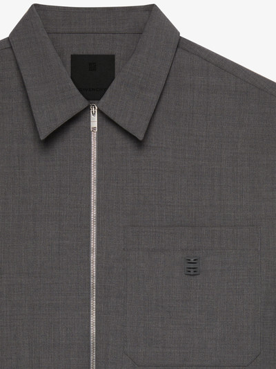 Givenchy ZIPPED SHIRT IN WOOL outlook