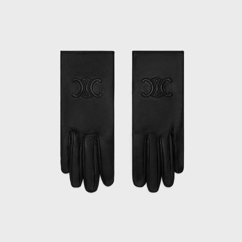 triomphe gloves in plongé lambskin 1
