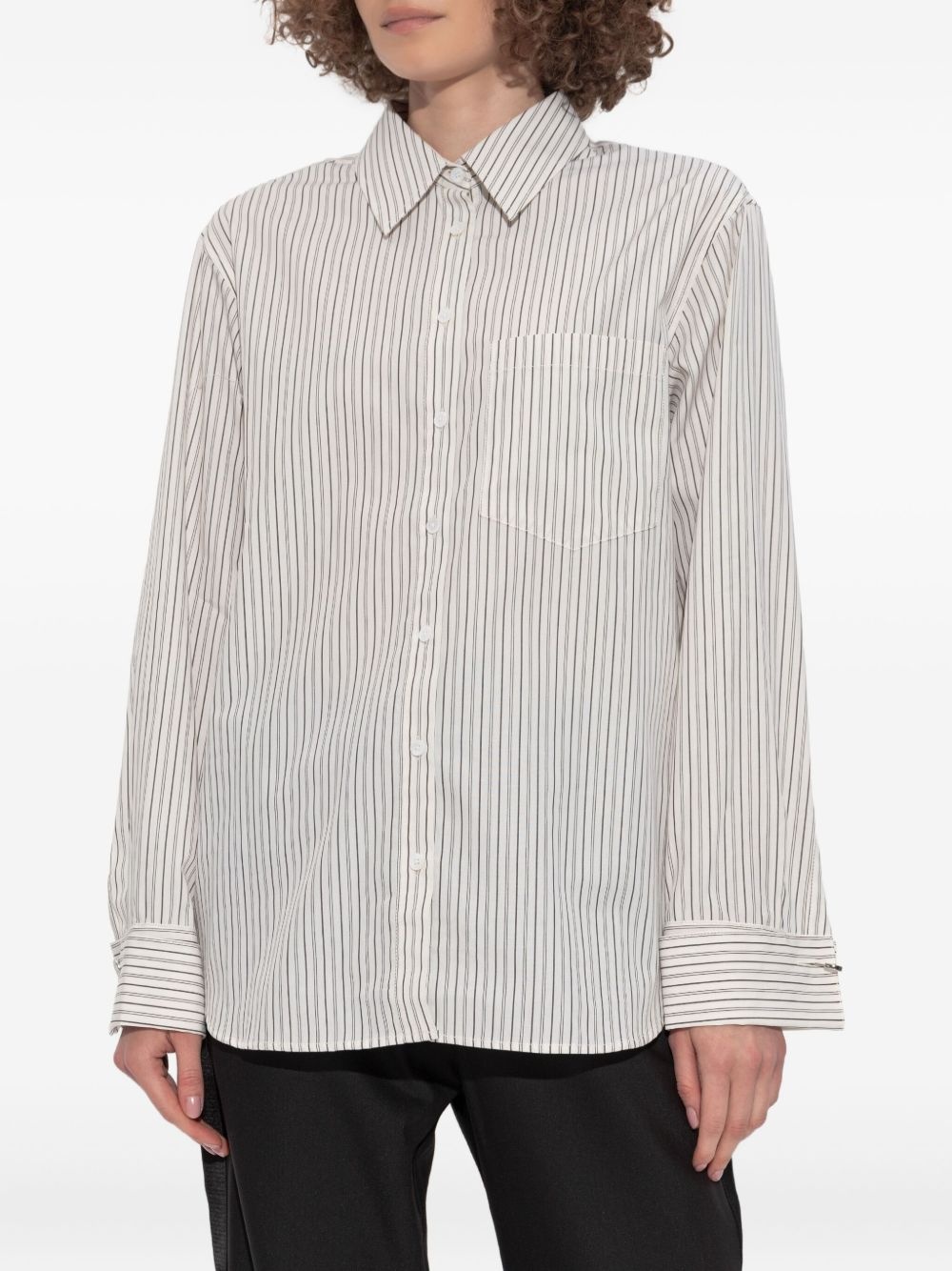 striped pin-cuff shirt - 3