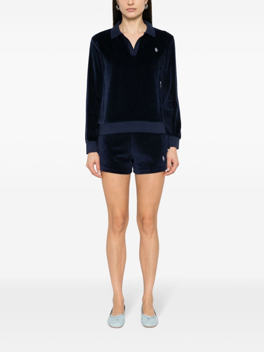 SRC velour mini shorts - 2