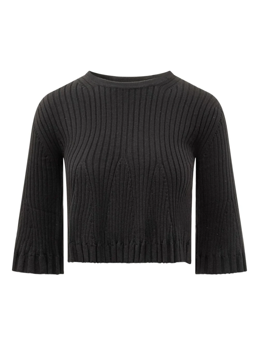 Ammi ribbed bell-sleeve knitted top - 1