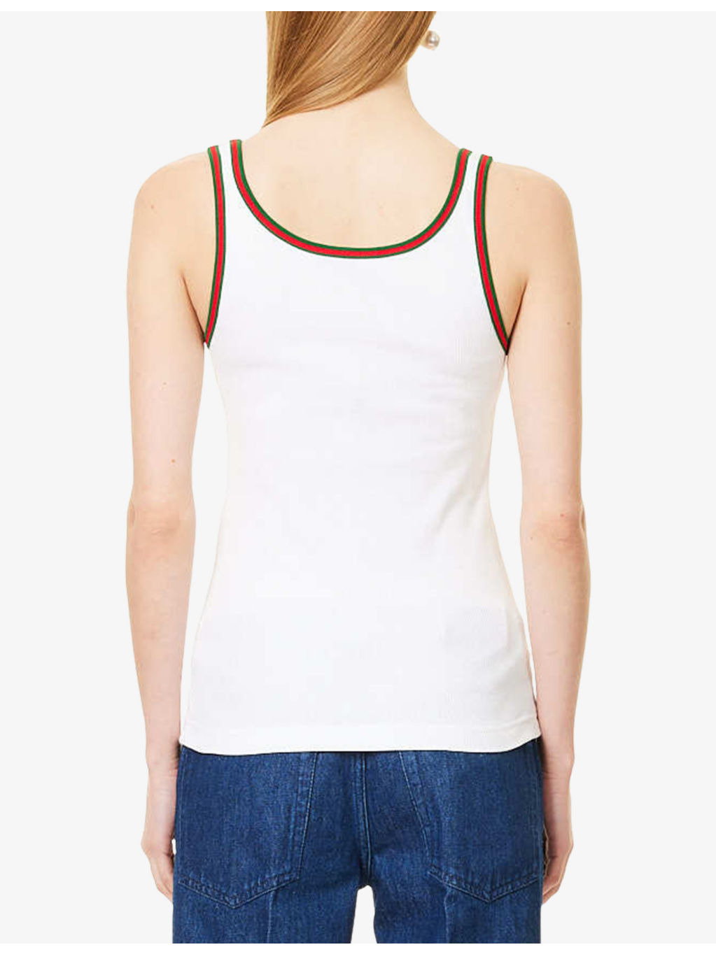 Stripe-Trim Cotton-Jersey Tank Top - 4
