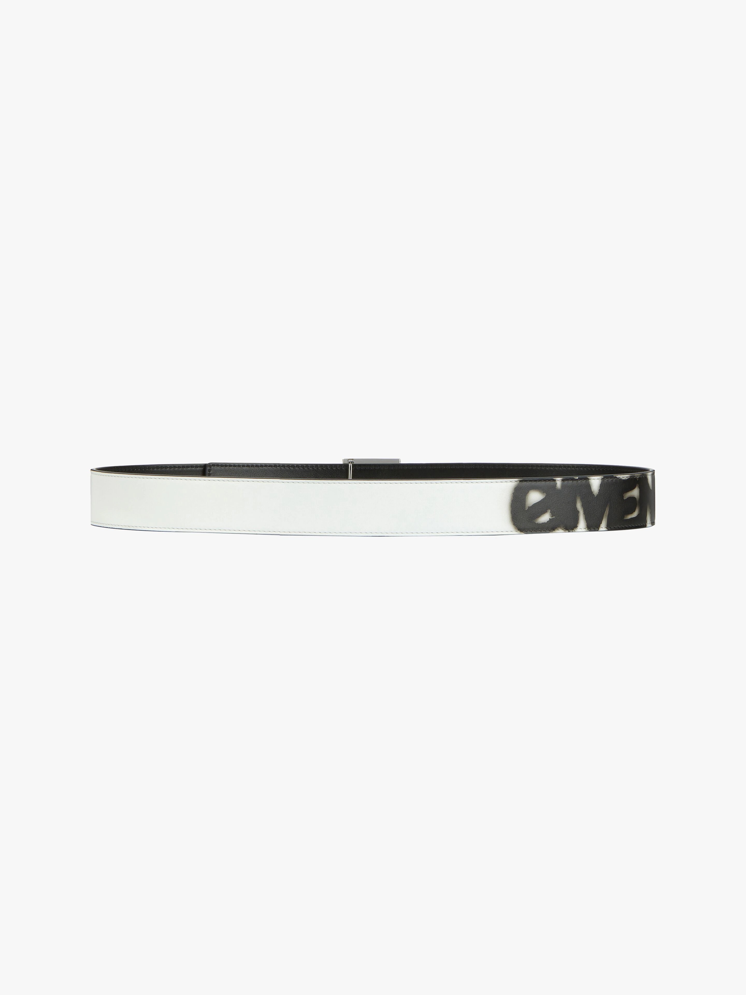 4G REVERSIBLE BELT IN LEATHER WITH TAG EFFECT GIVENCHY PRINT - 4