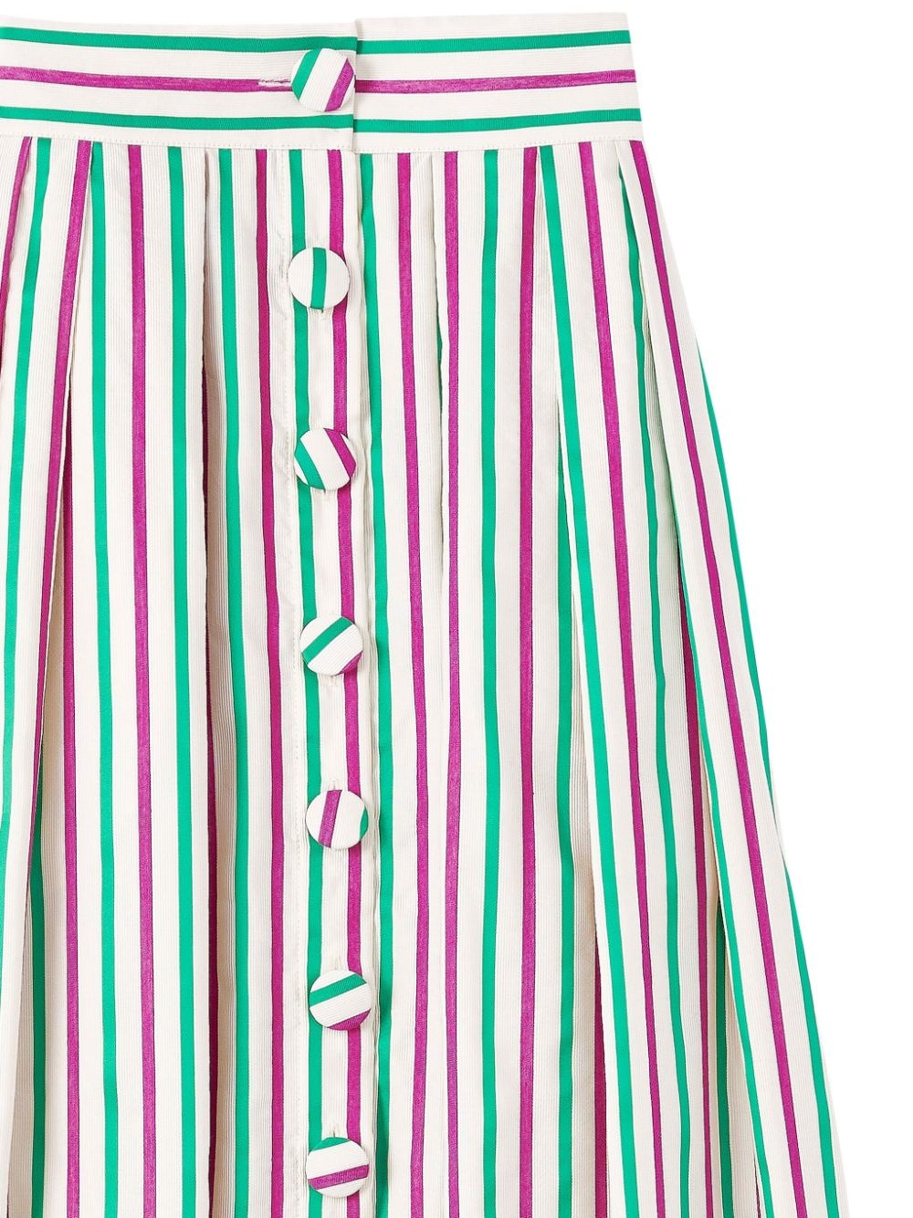 striped buttoned skirt - 2