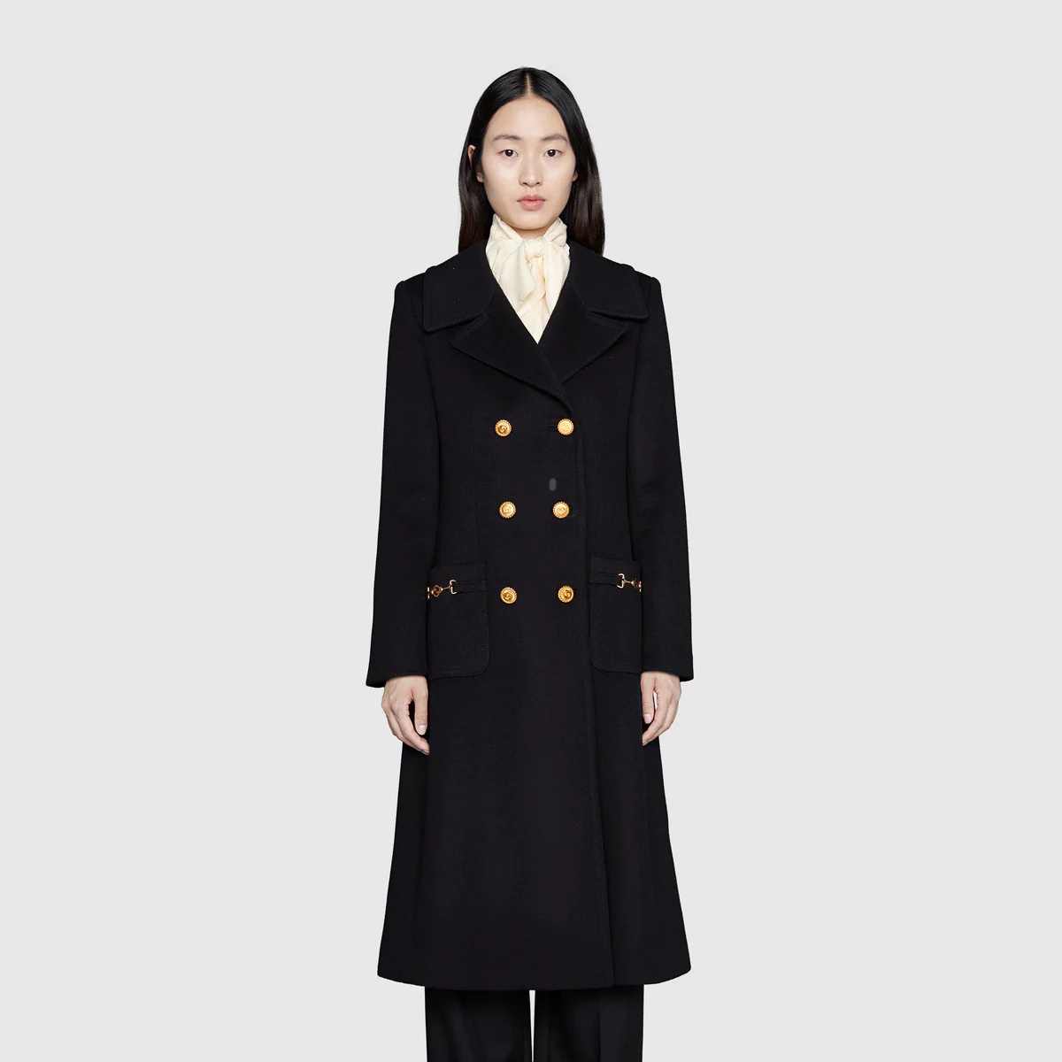 Double-breasted wool coat - 3