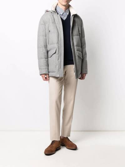 Brunello Cucinelli hooded padded coat outlook