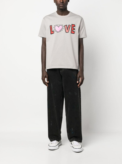 Junya Watanabe MAN Love-print cotton T-shirt outlook