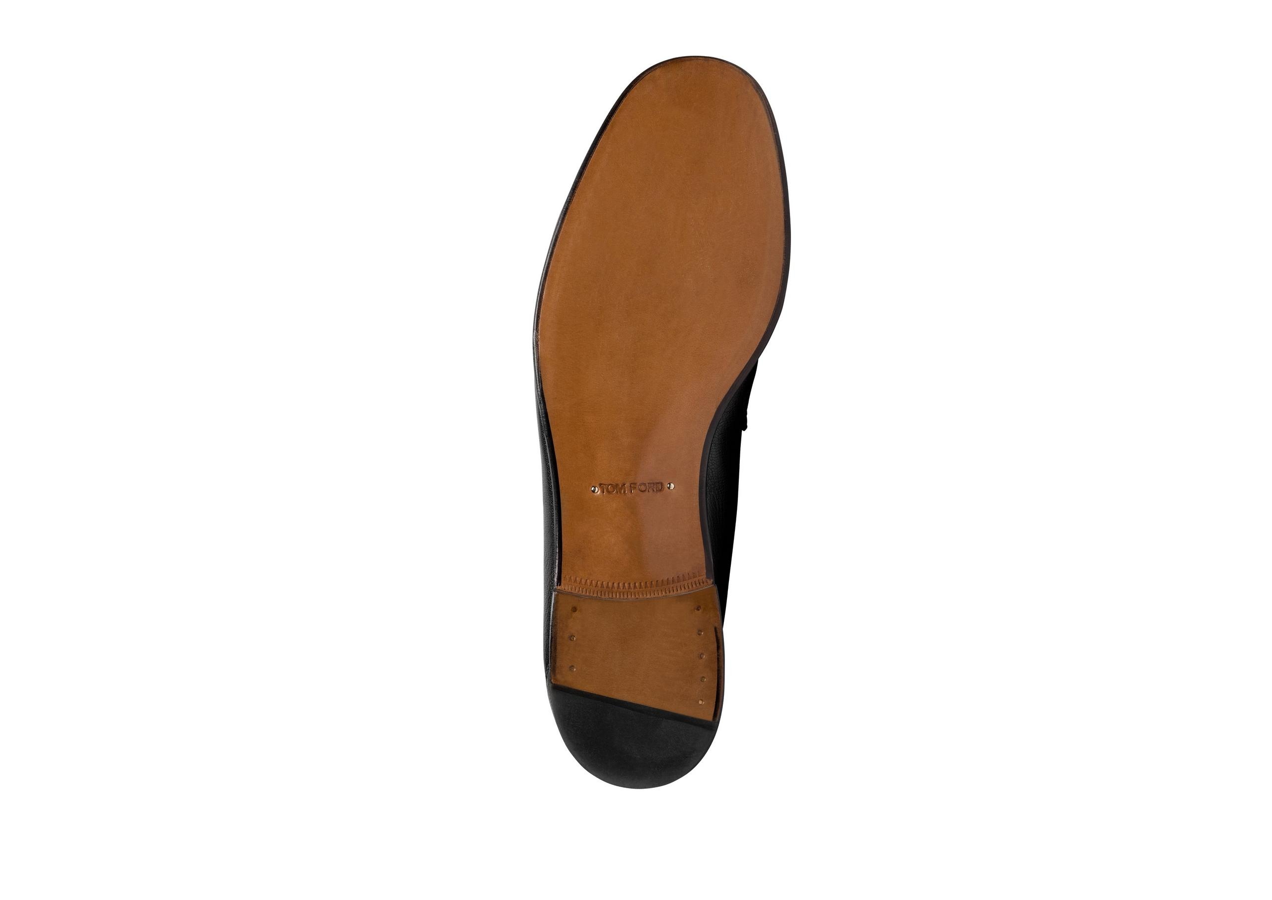 GRAIN LEATHER YORK CHAIN LOAFER - 4