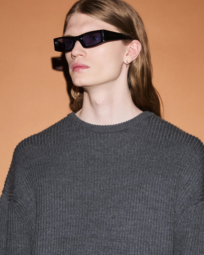 OVERSIZE KNIT CREWNECK CONCRETE 3