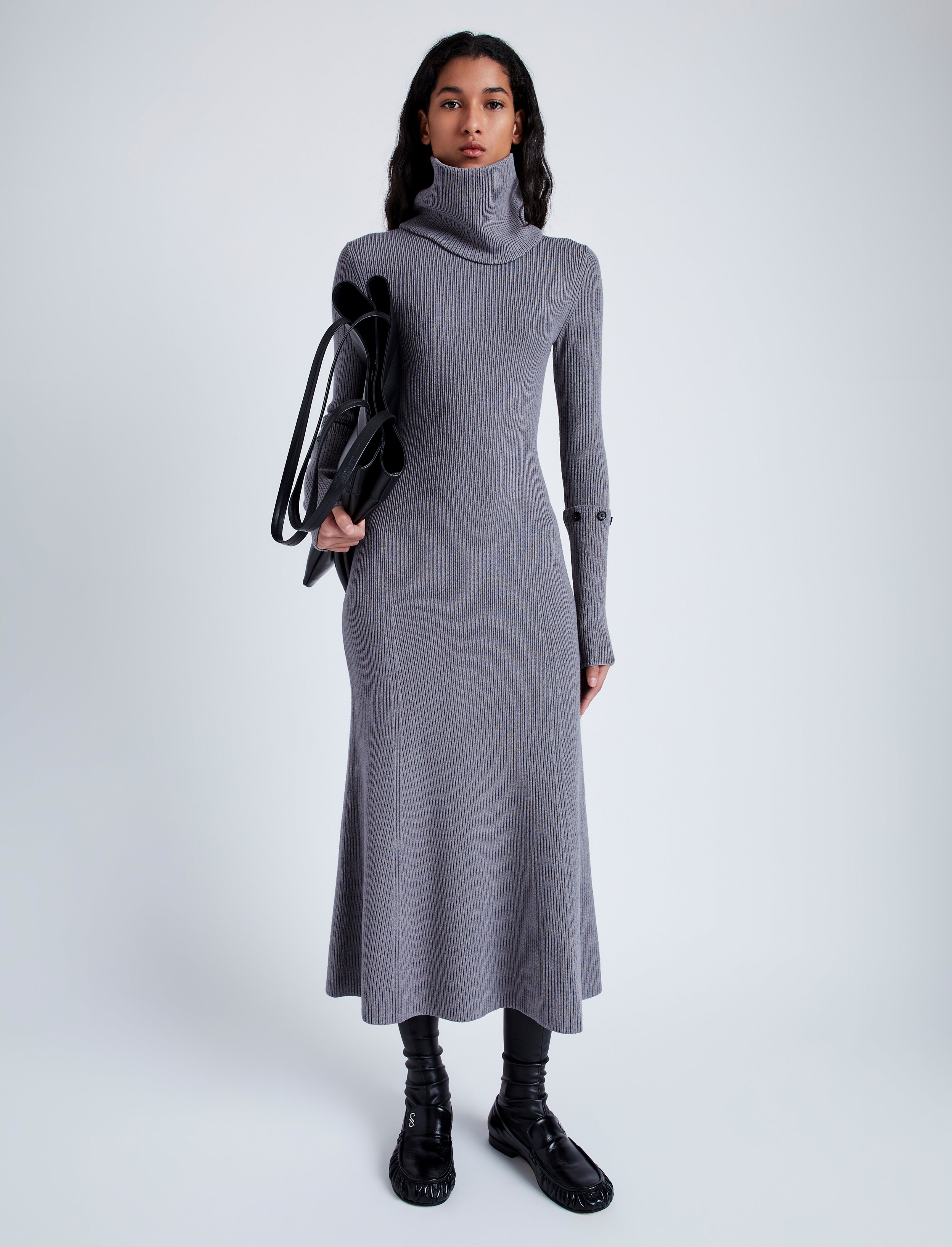 Jocelyn Dress in Midweight Viscose Rib - 2