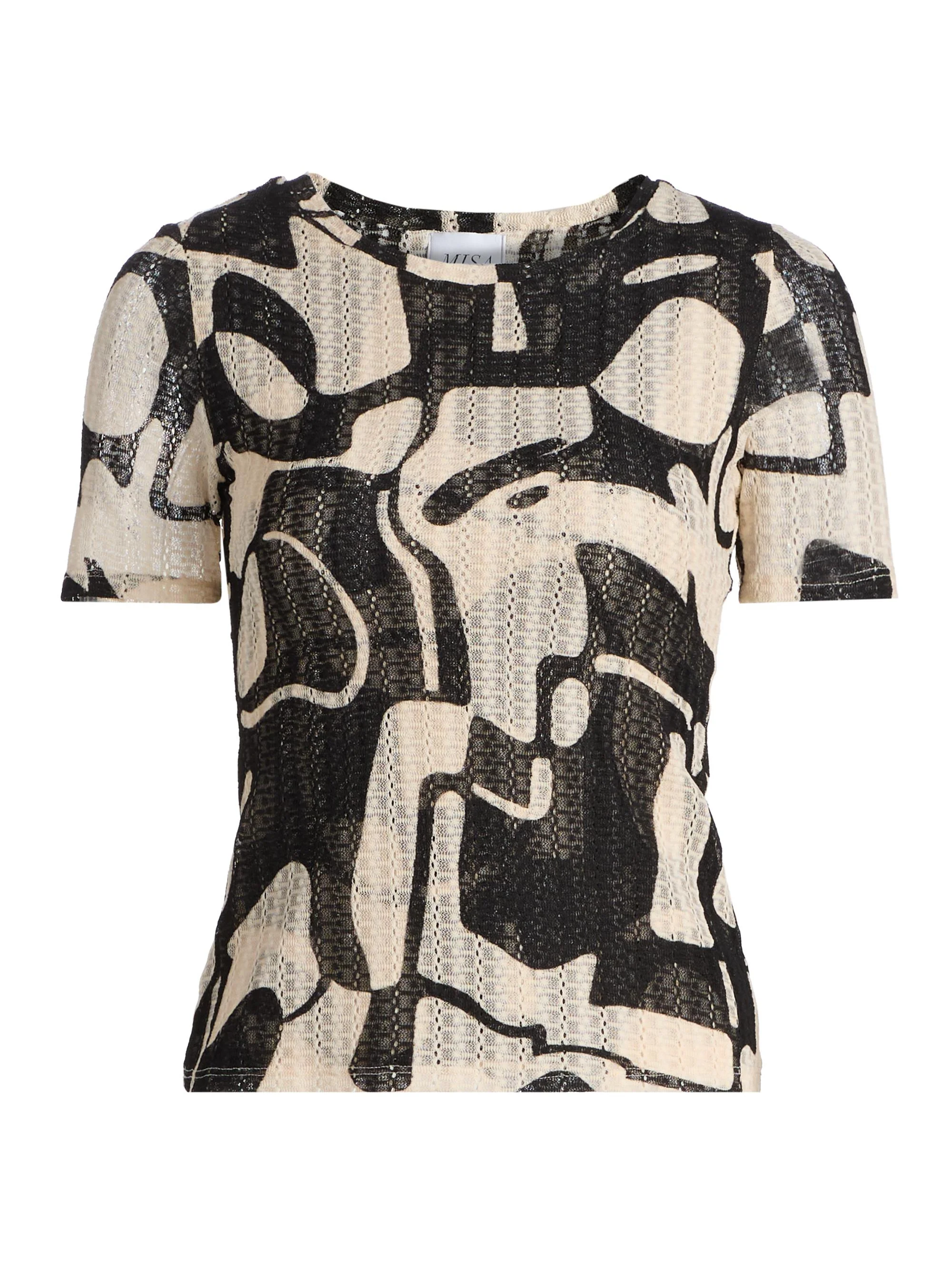 Women's Amor Abstract Marbled Knit Top - Abstract Marble - 1