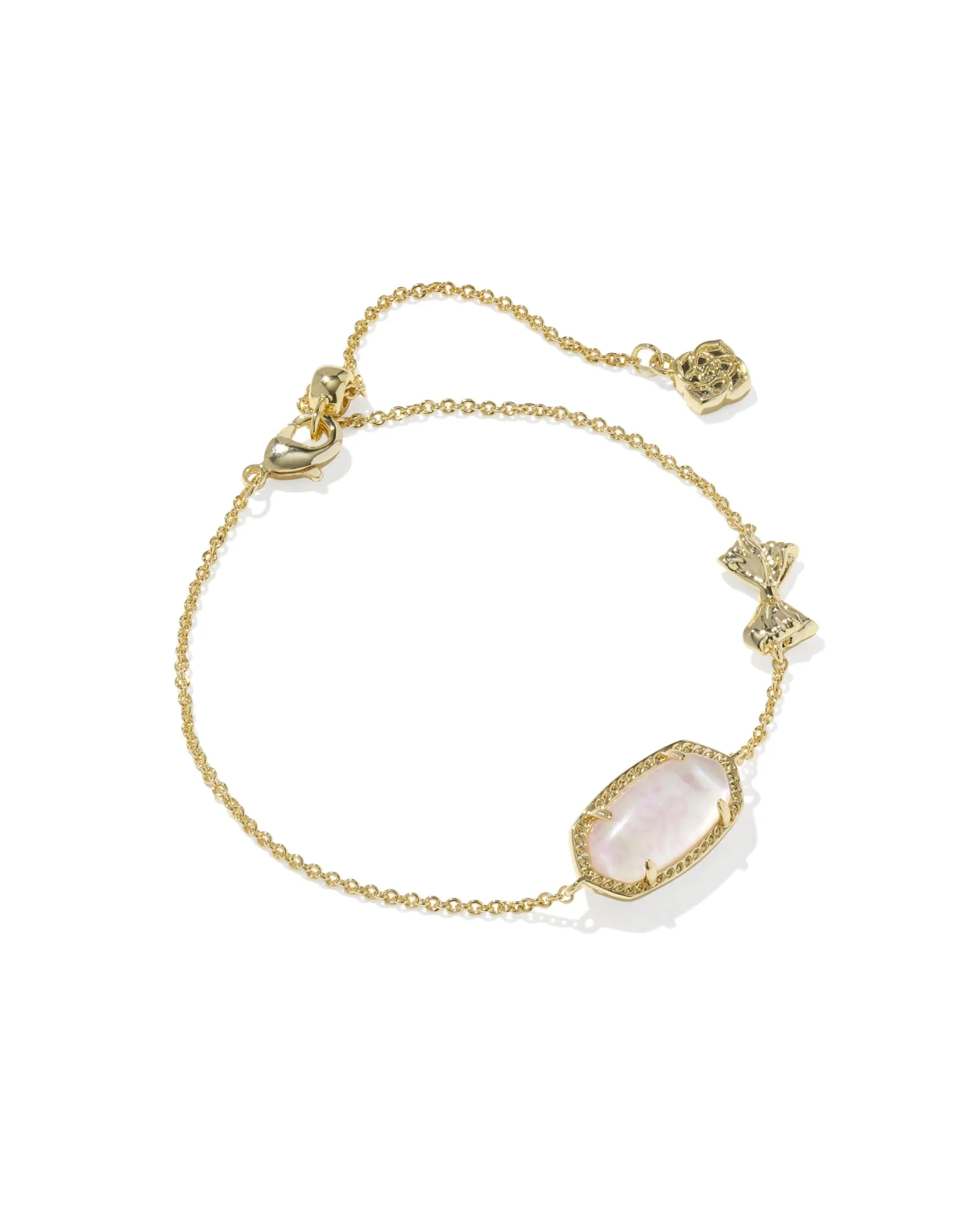 Kendra Scott x LoveShackFancy Bow Gold Elaina Delicate Chain Bracelet - 1