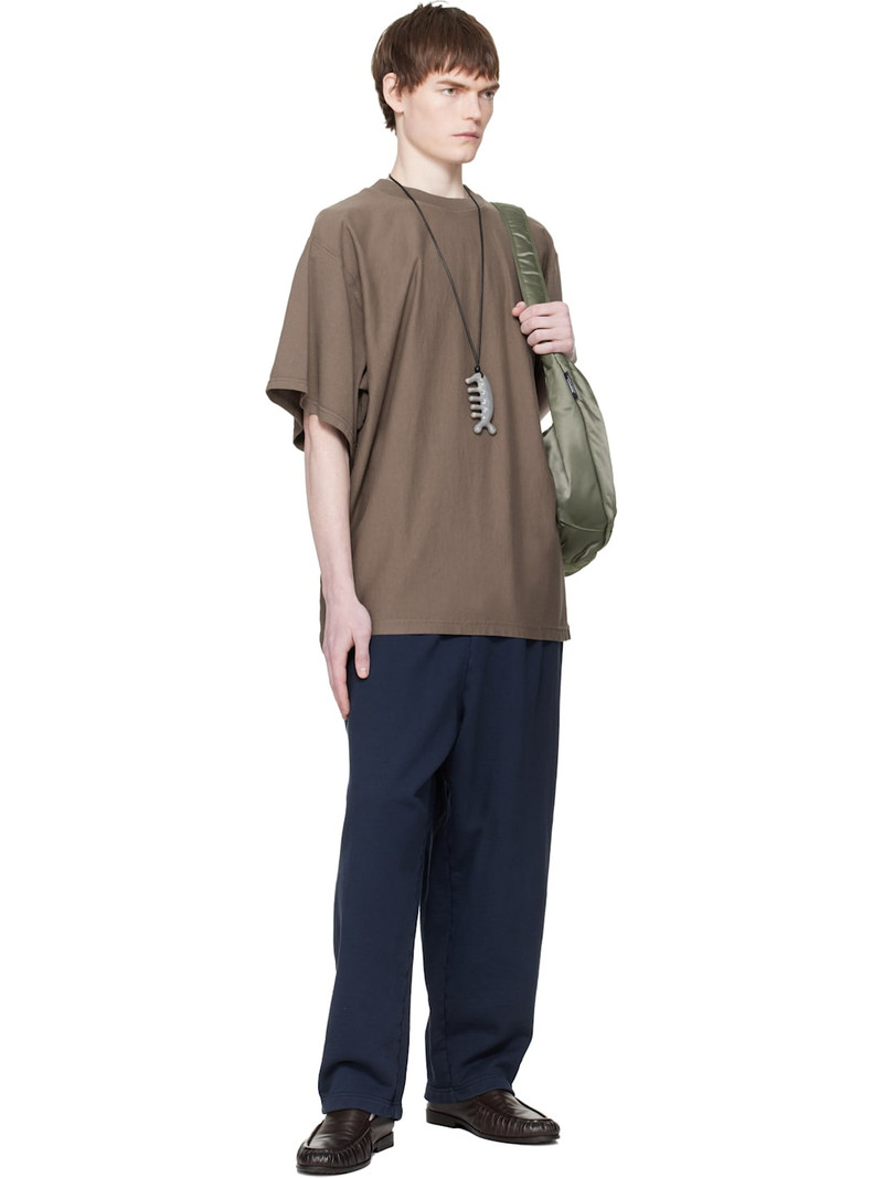 HED MAYNER Taupe Embroidered-Logo T-shirt outlook