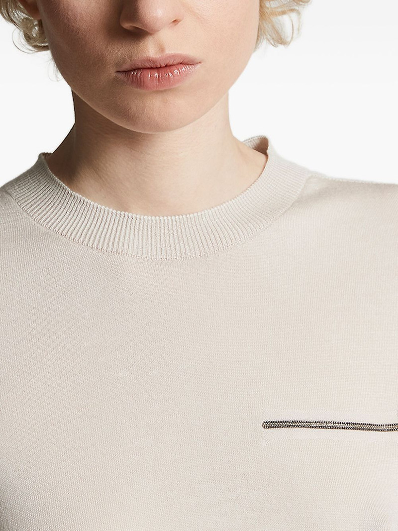 embellished crew-neck sweater 5