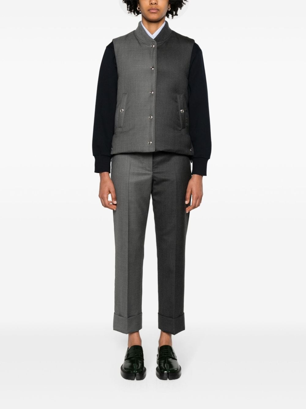 tapered-leg wool trousers - 2
