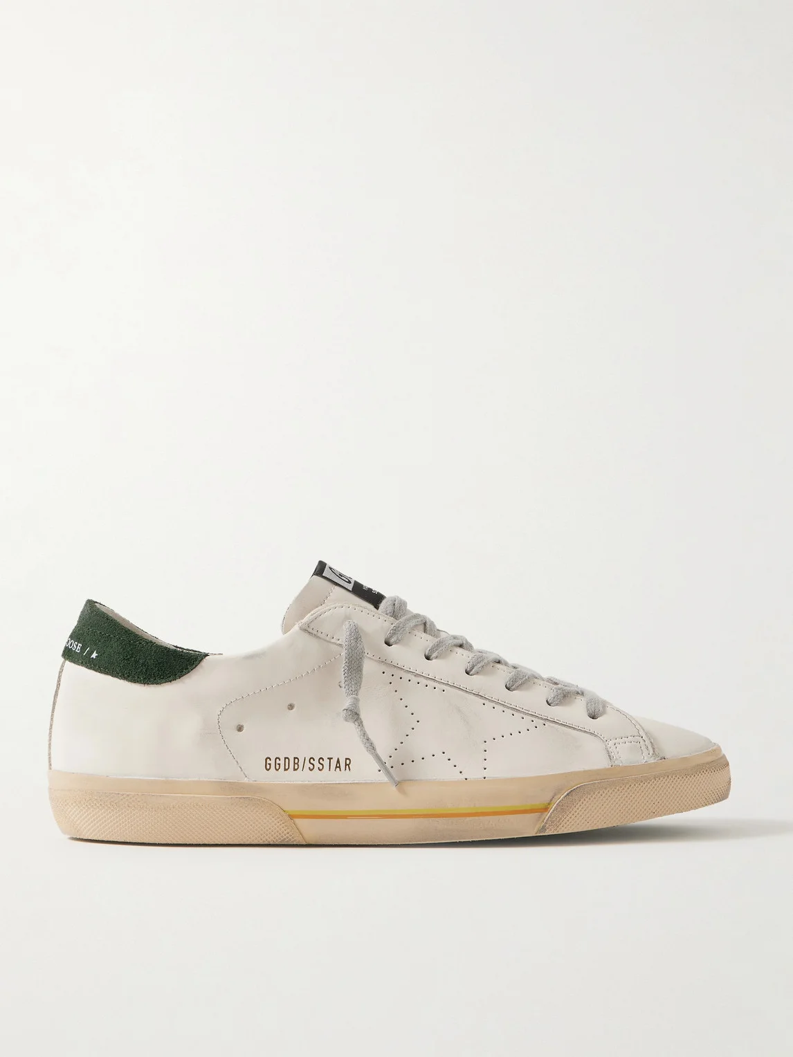 Superstar Suede-Trimmed Distressed Leather Sneakers - 1
