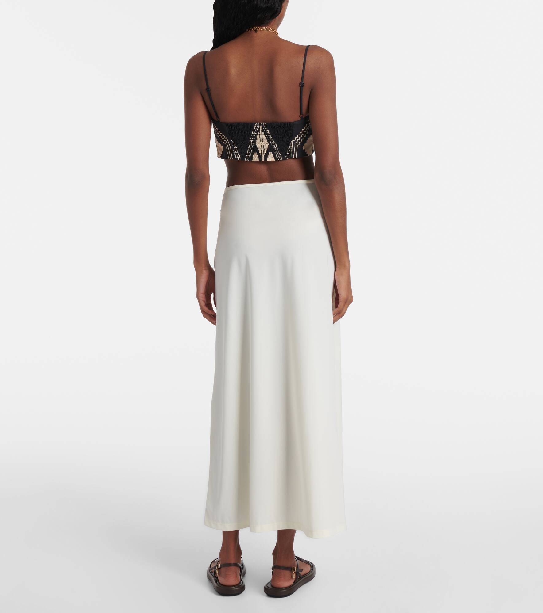 Gathered midi skirt - 3