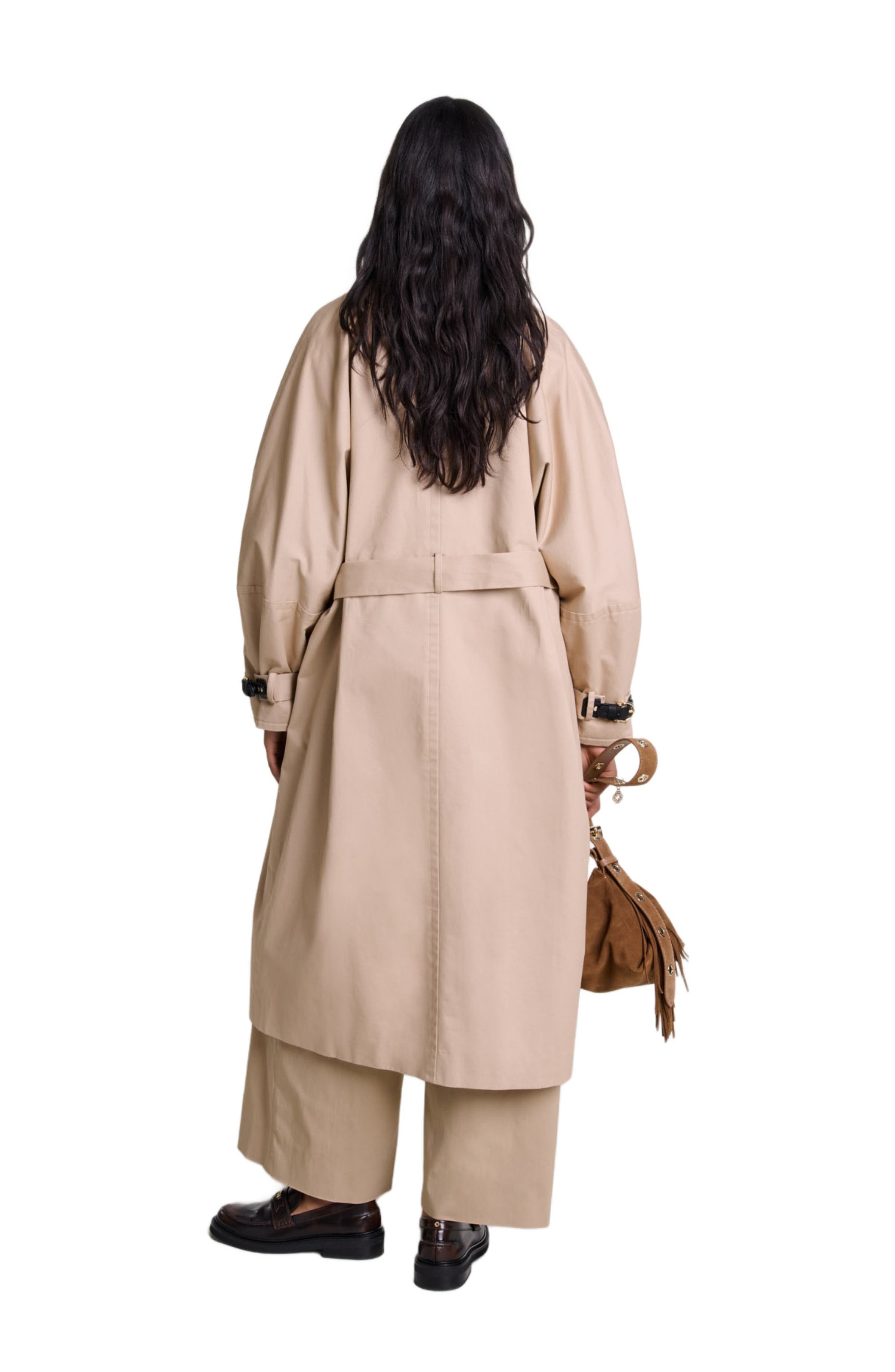 maje Long trench coat in Beige Light at Nordstrom - 2
