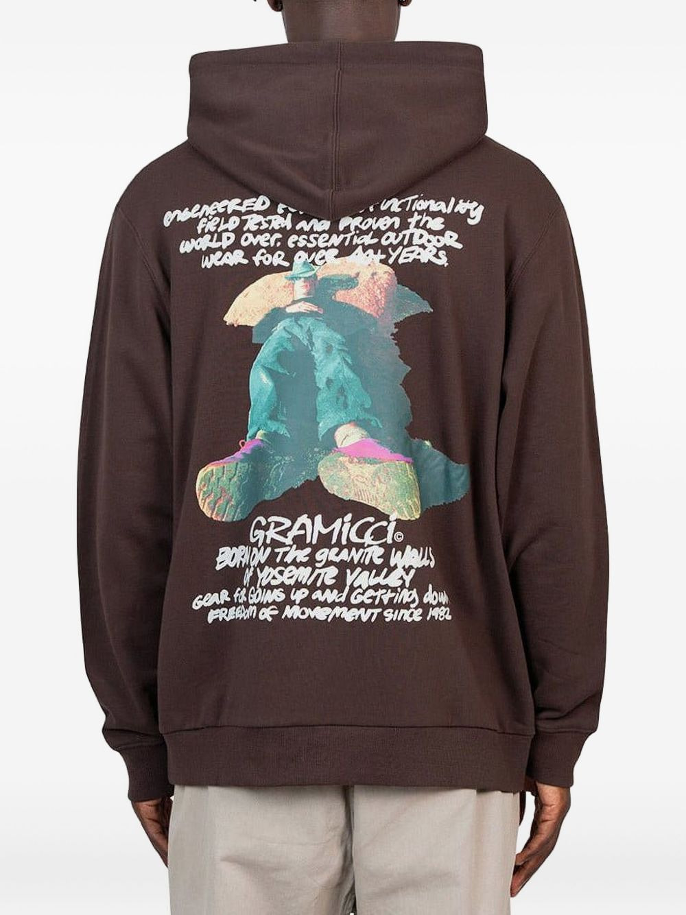 Napping Climber graphic-print cotton hoodie - 3