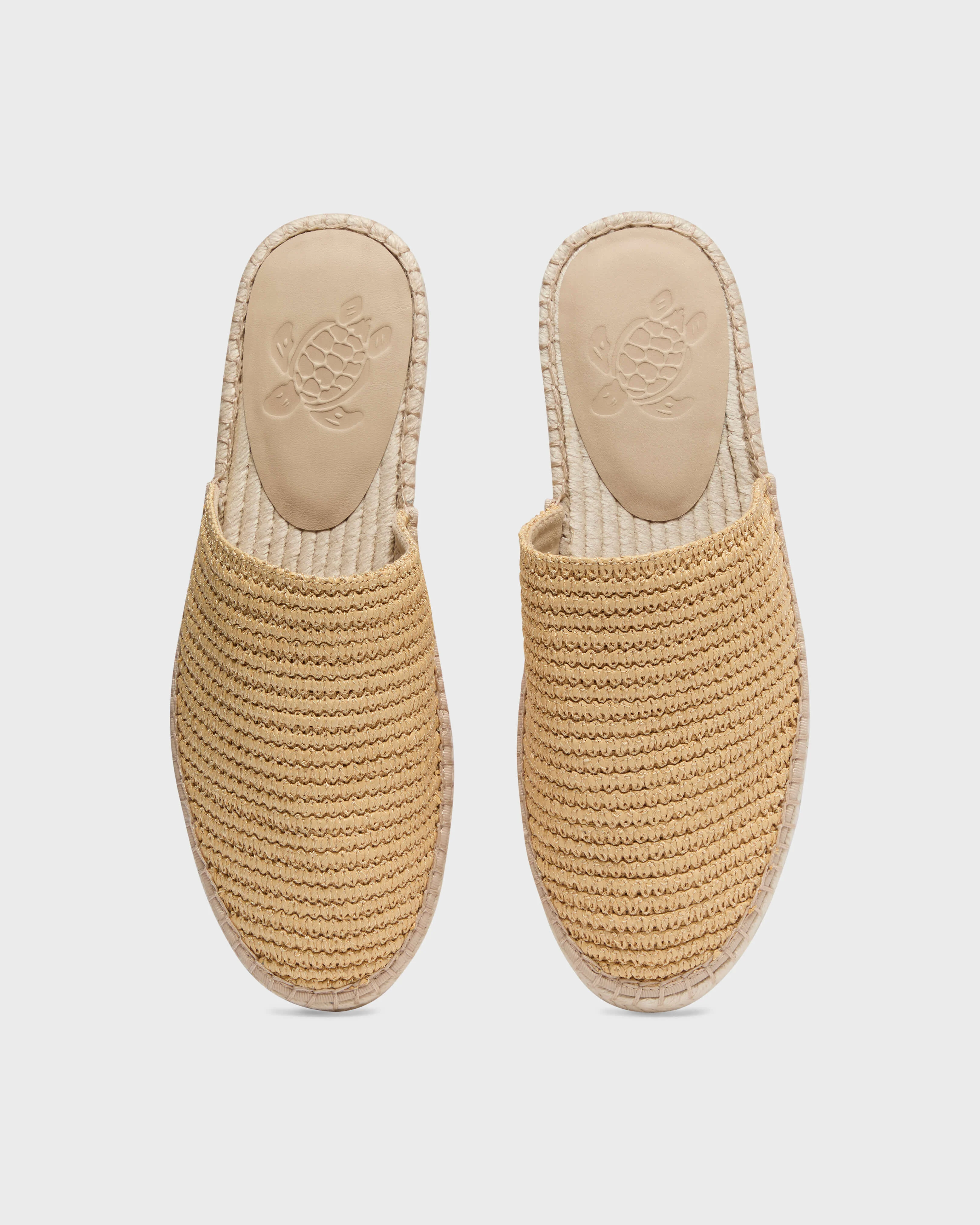 MEN RAFFIA-EFFECT SLIDES SOLID - 1