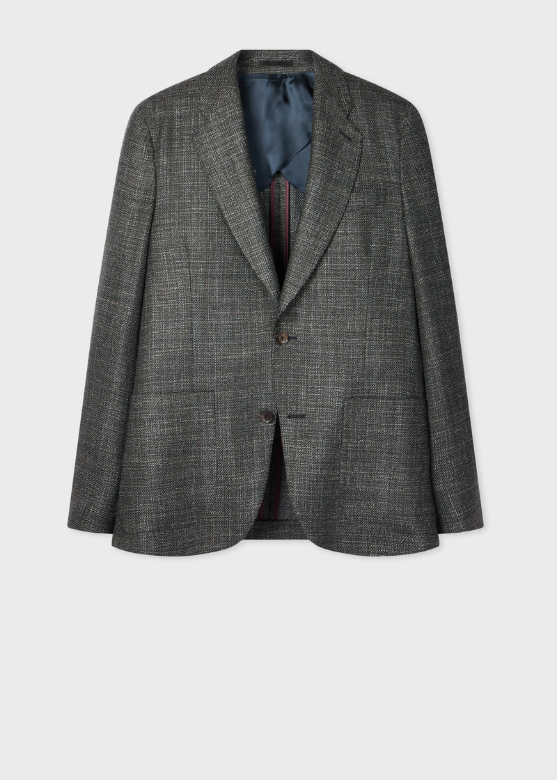 Grey Wool-Silk Buggy-Lined Blazer 1