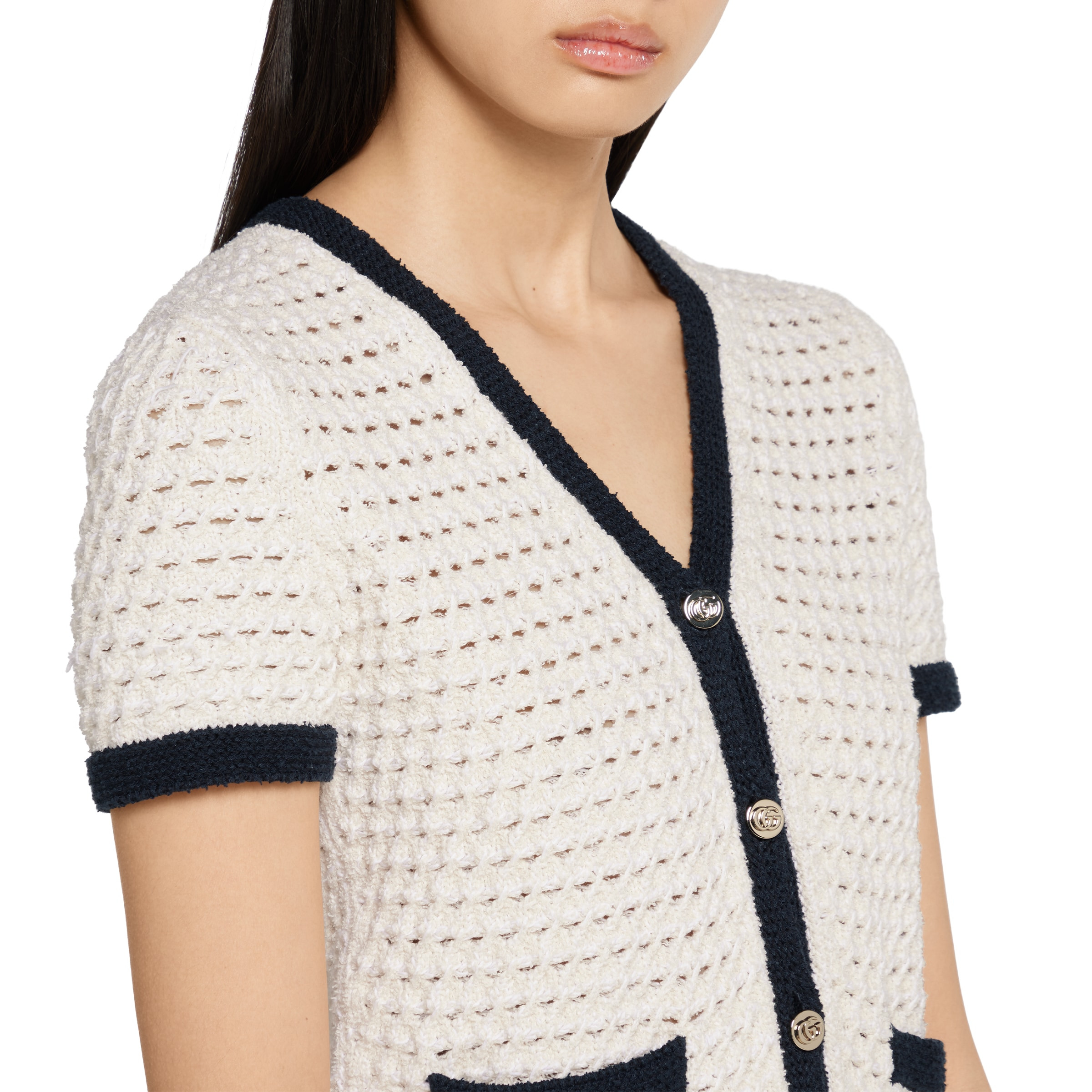Fine cotton crochet cardigan - 5