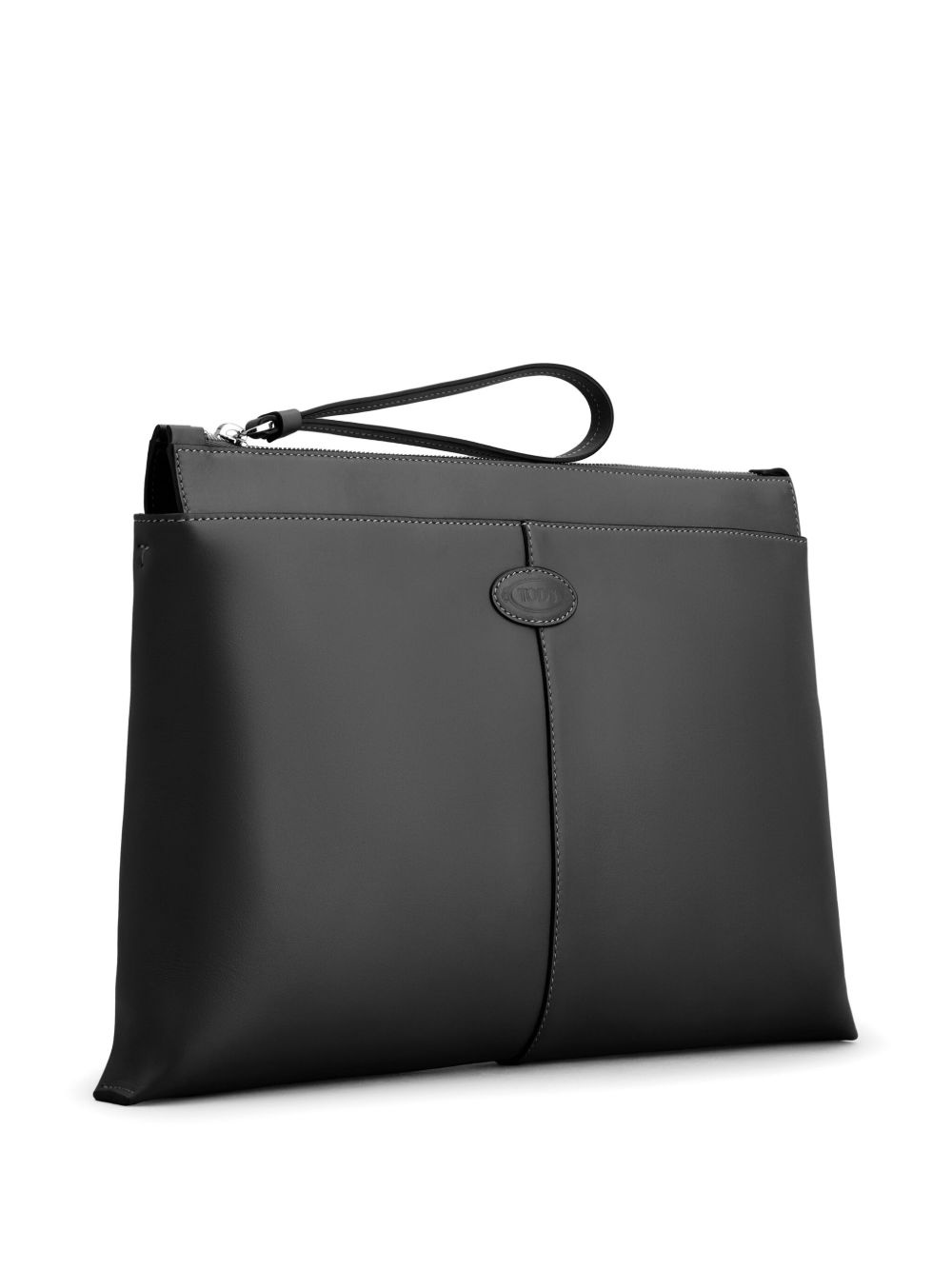 medium leather clutch bag - 2