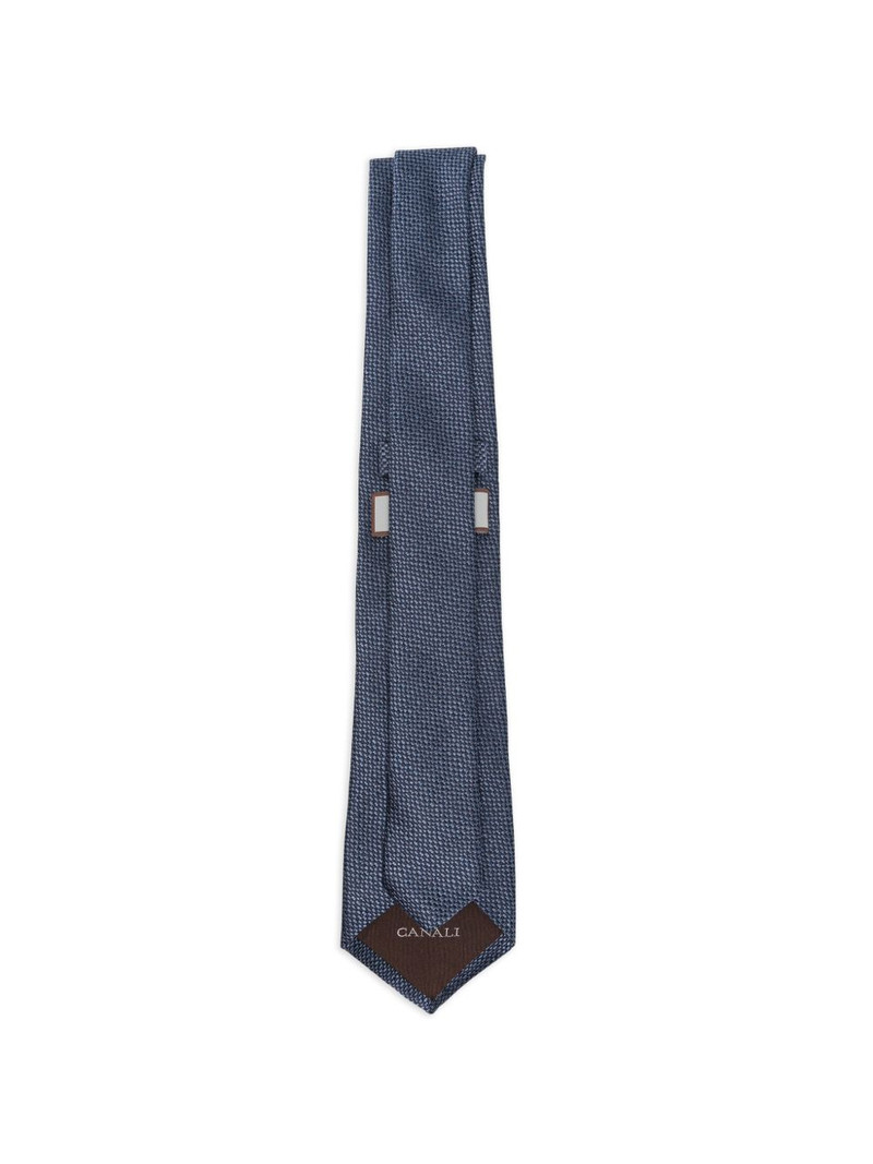 Canali micro-patterned silk tie outlook