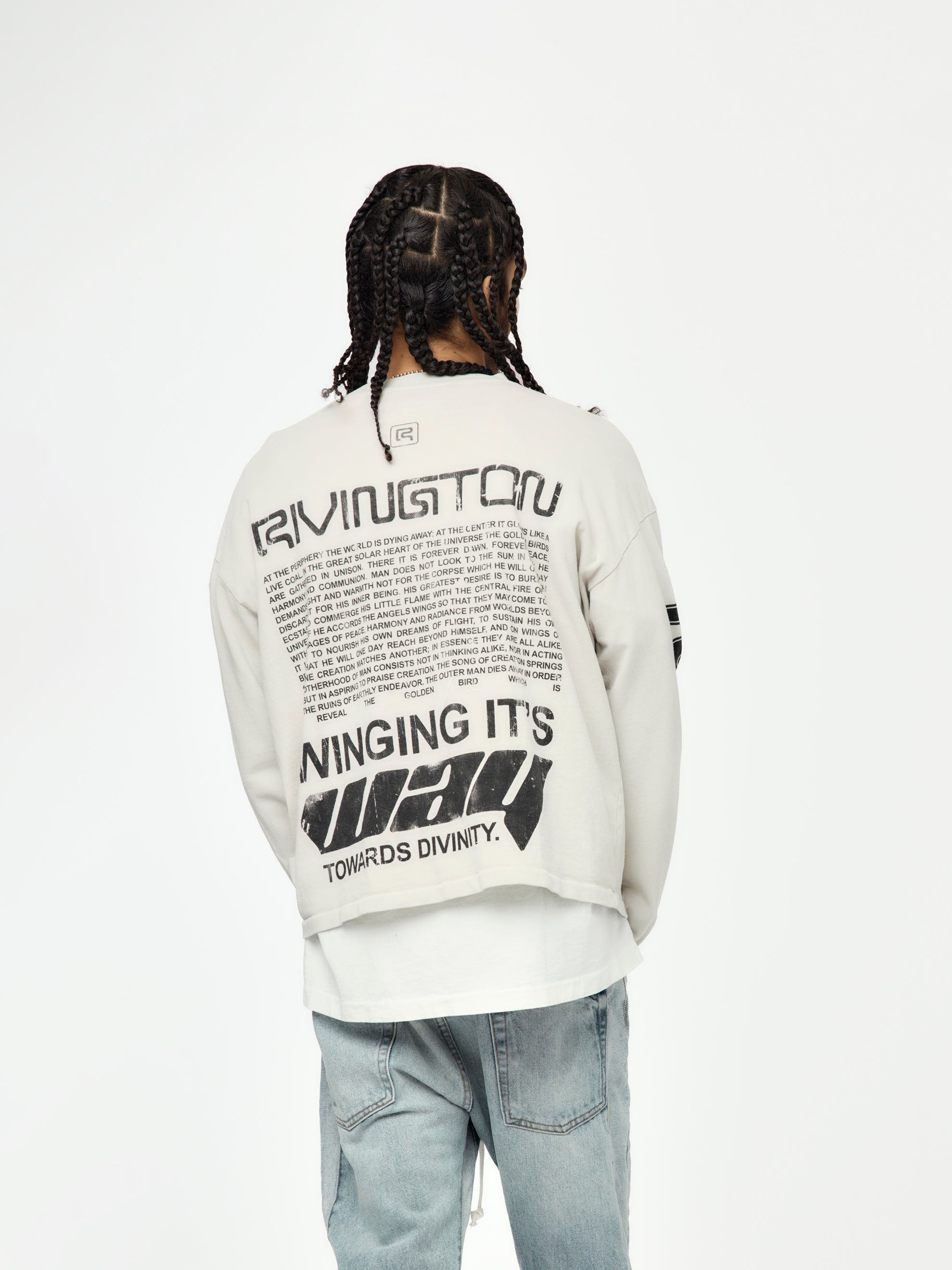 DIVINITY PAPER GARDEN LS TEE (LIGHT GREY) - 2