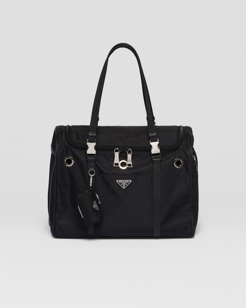 Re-Nylon and Saffiano leather pet bag 1