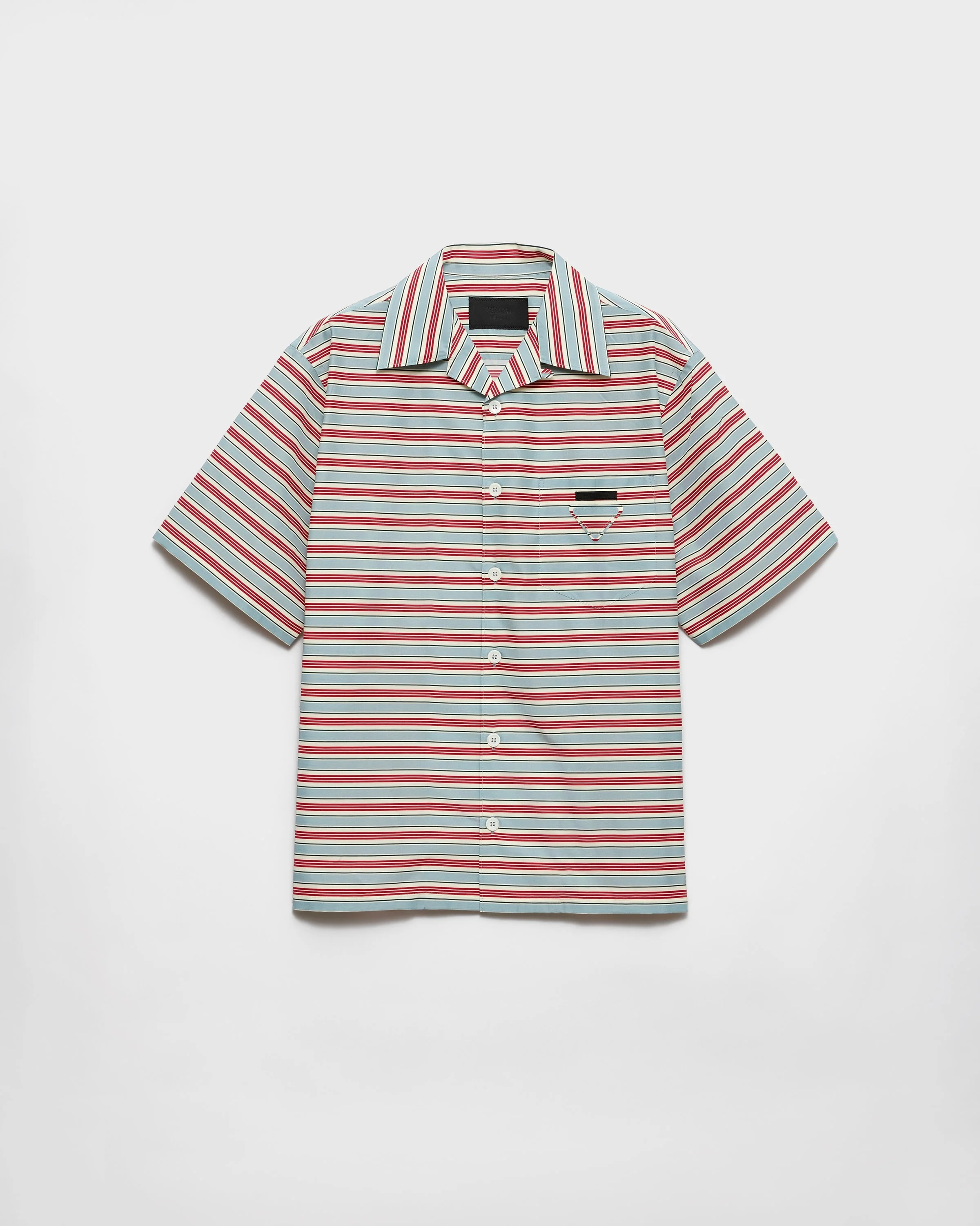 Striped cotton bowling shirt - 1