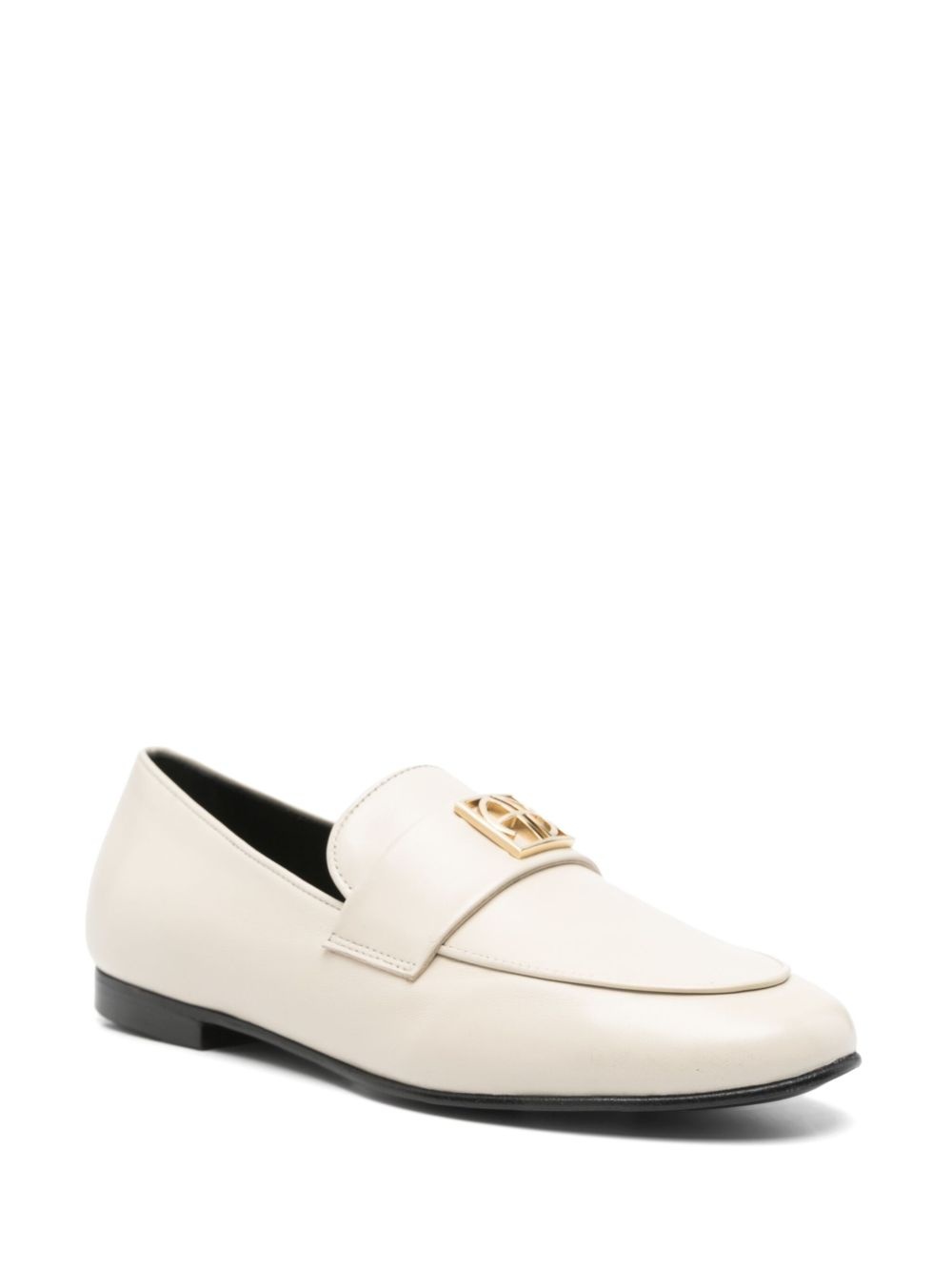 logo plaque loafers - 2