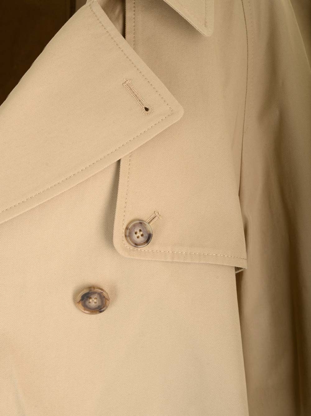 Cropped Trench Coat Jackets Beige - 4