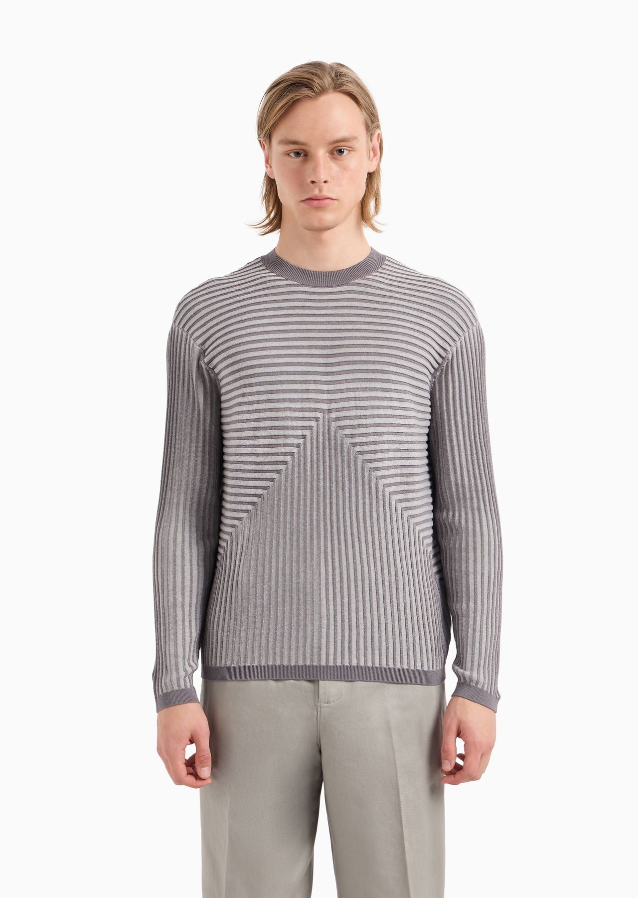 Plated wide-rib cotton-modal blend jumper - 2