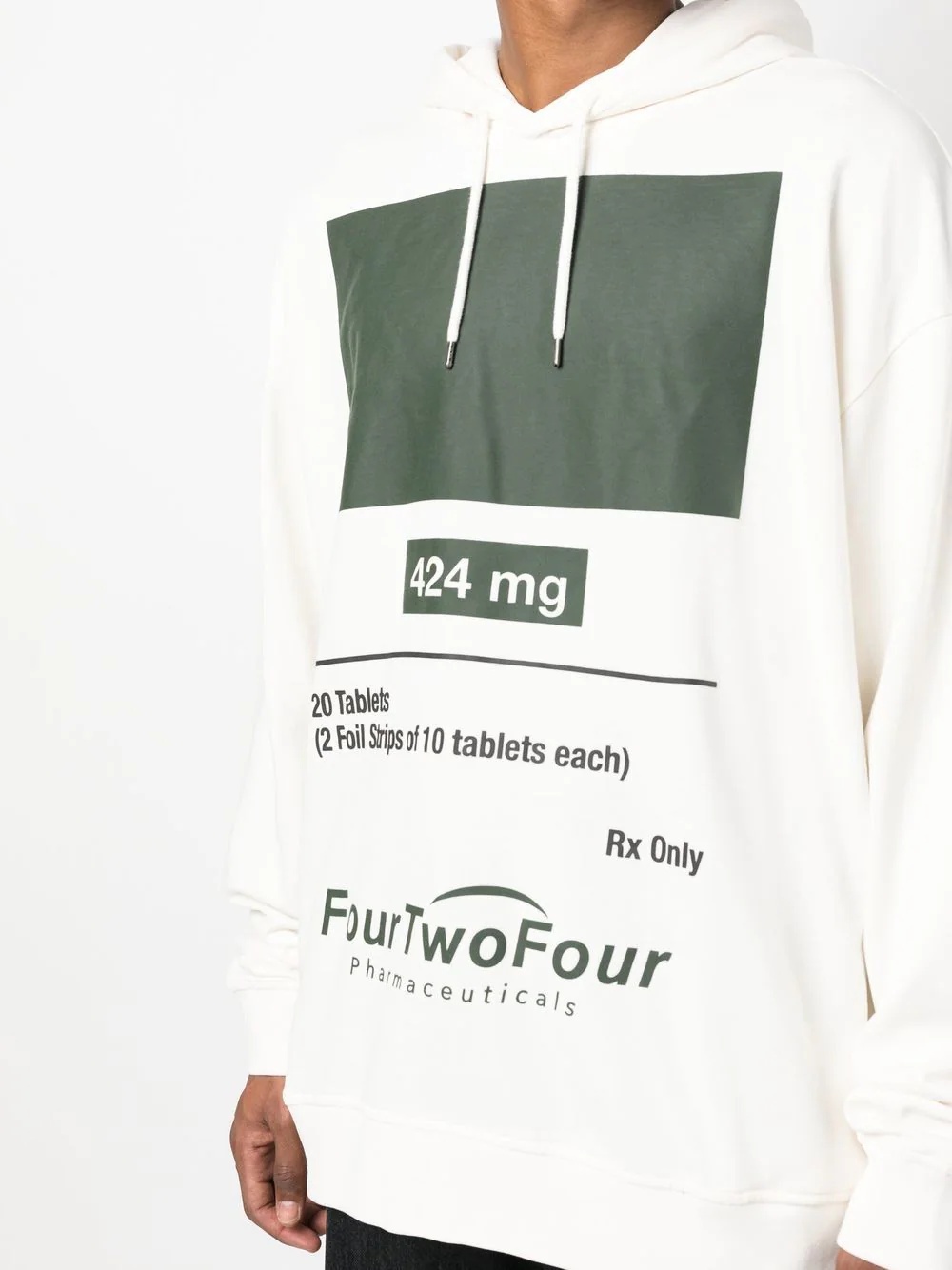graphic-print cotton hoodie - 5