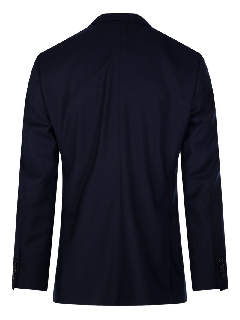 LARDINI notched-lapel single-breasted blazer outlook