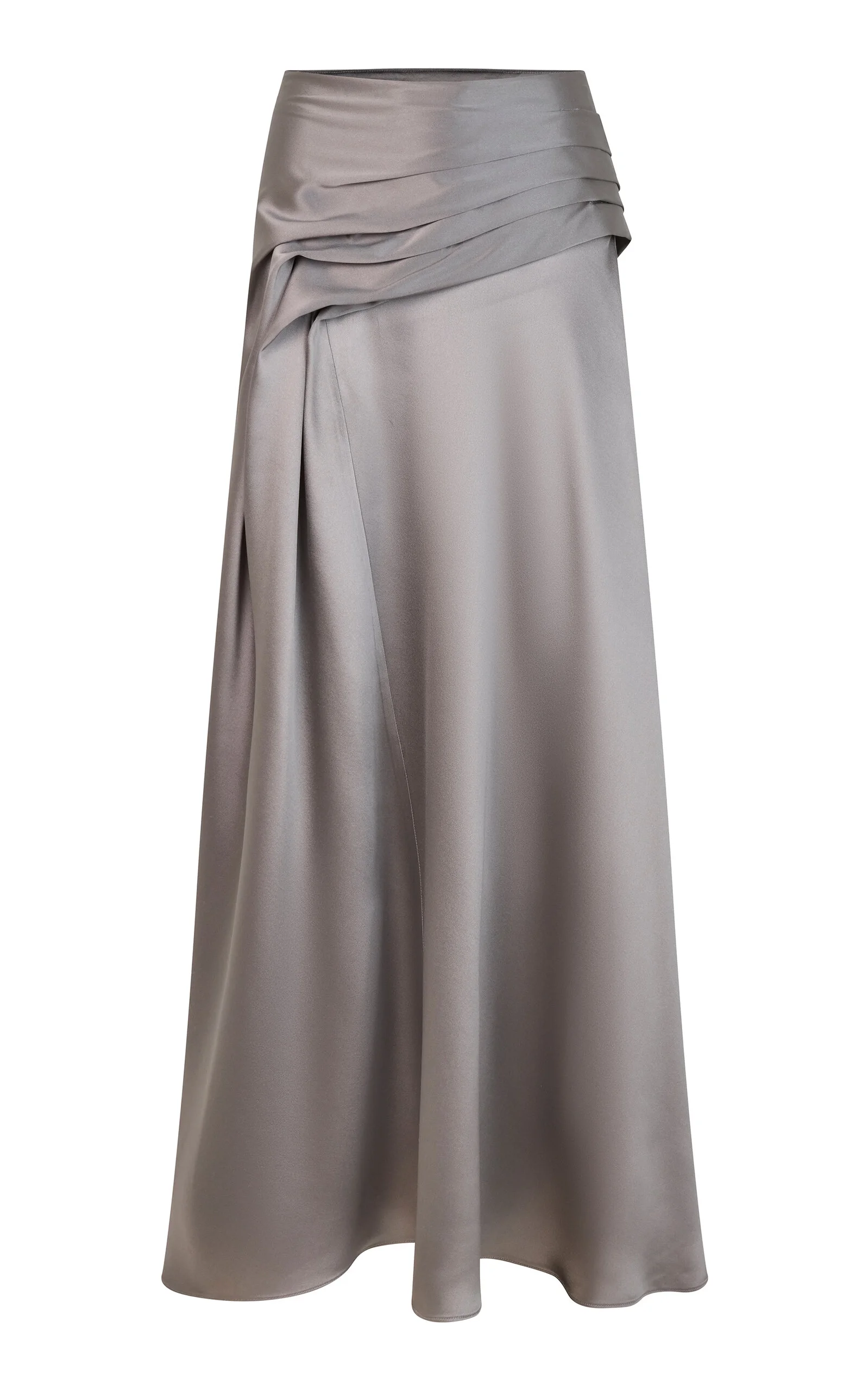 Yvonne Silk Maxi Skirt grey - 1