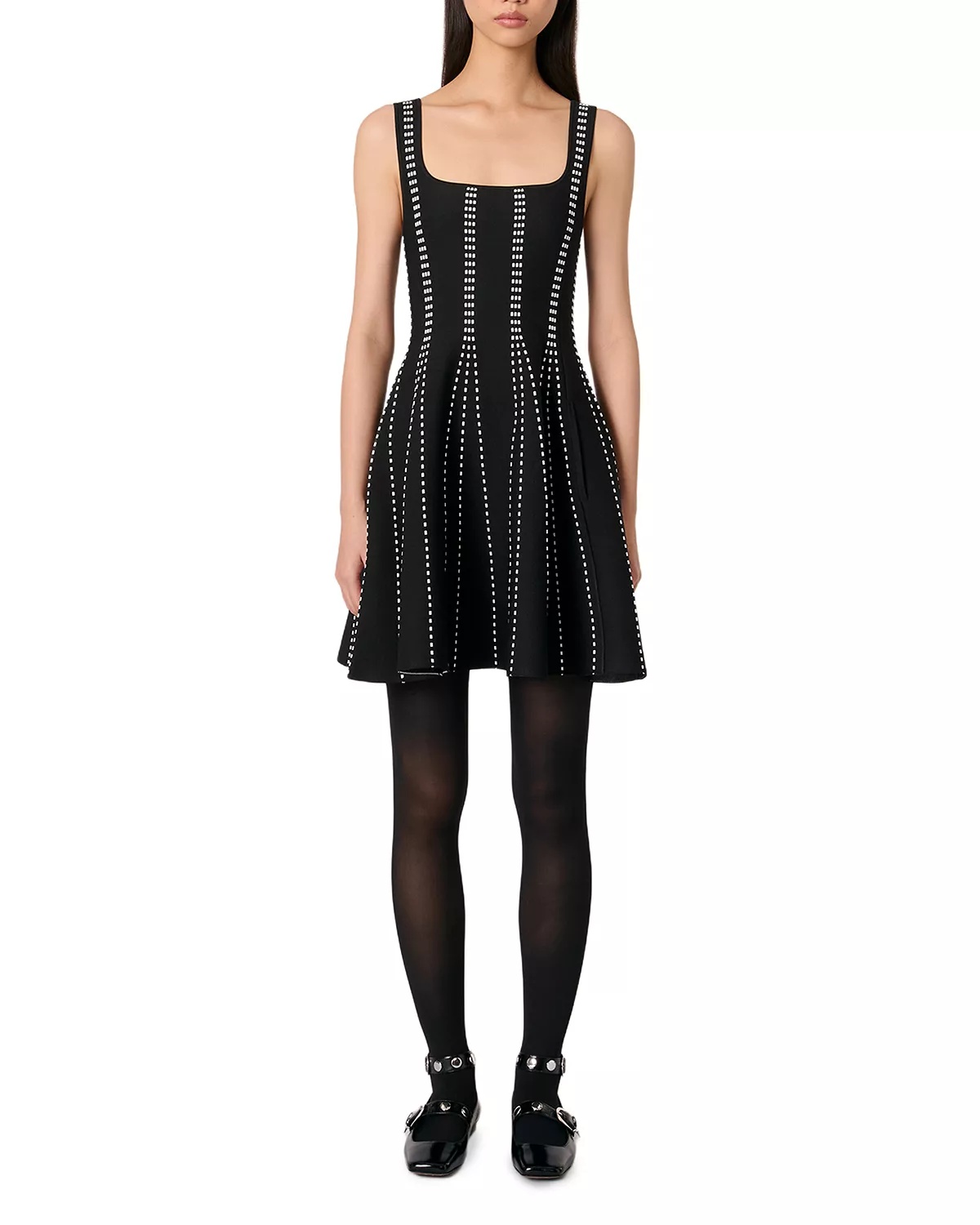 Short Jacquard Knit Dress - 2