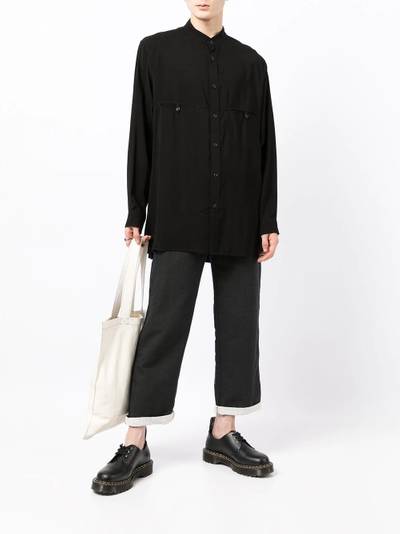 Yohji Yamamoto band-collar long-sleeved shirt outlook