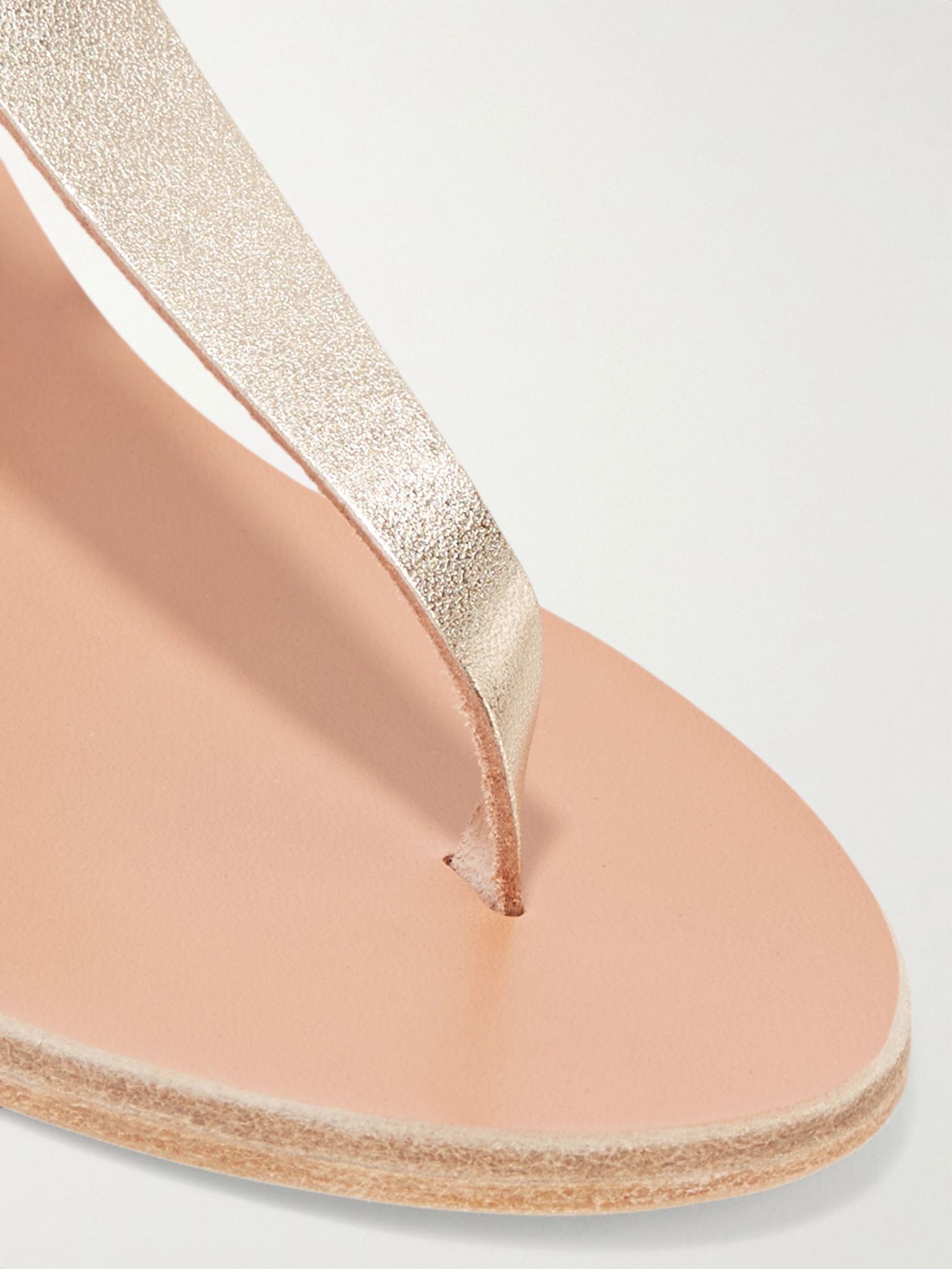 Lito metallic leather sandals Gold - 5