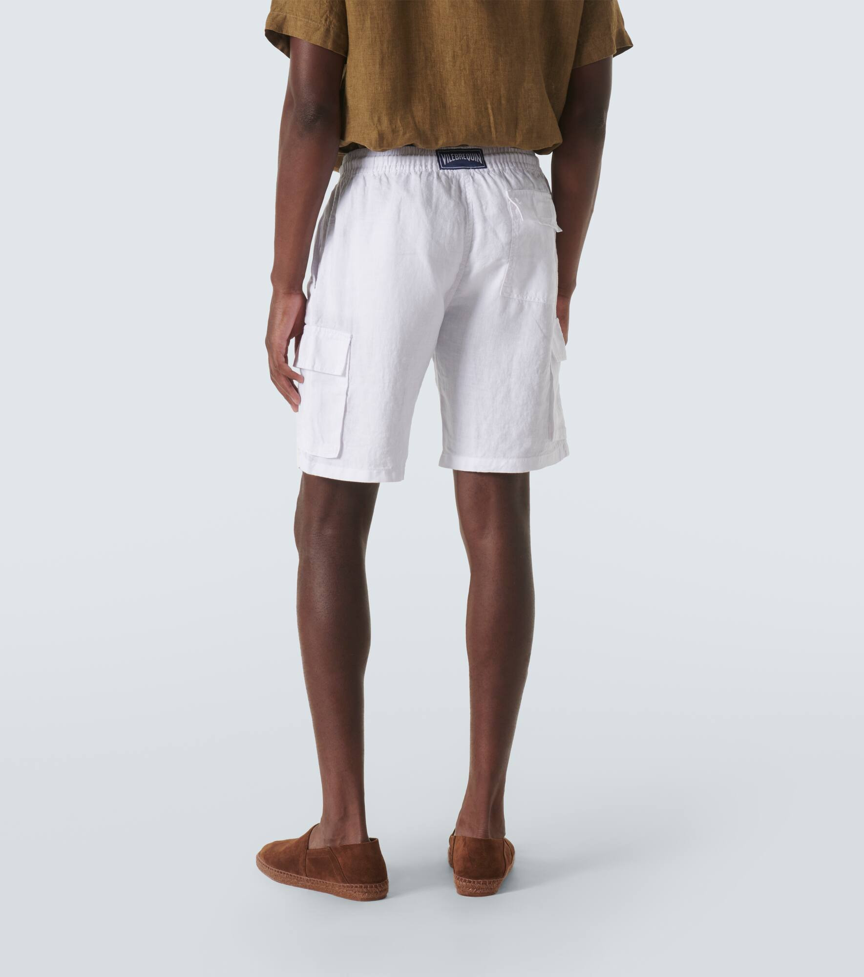 Baie mid-length linen shorts - 4