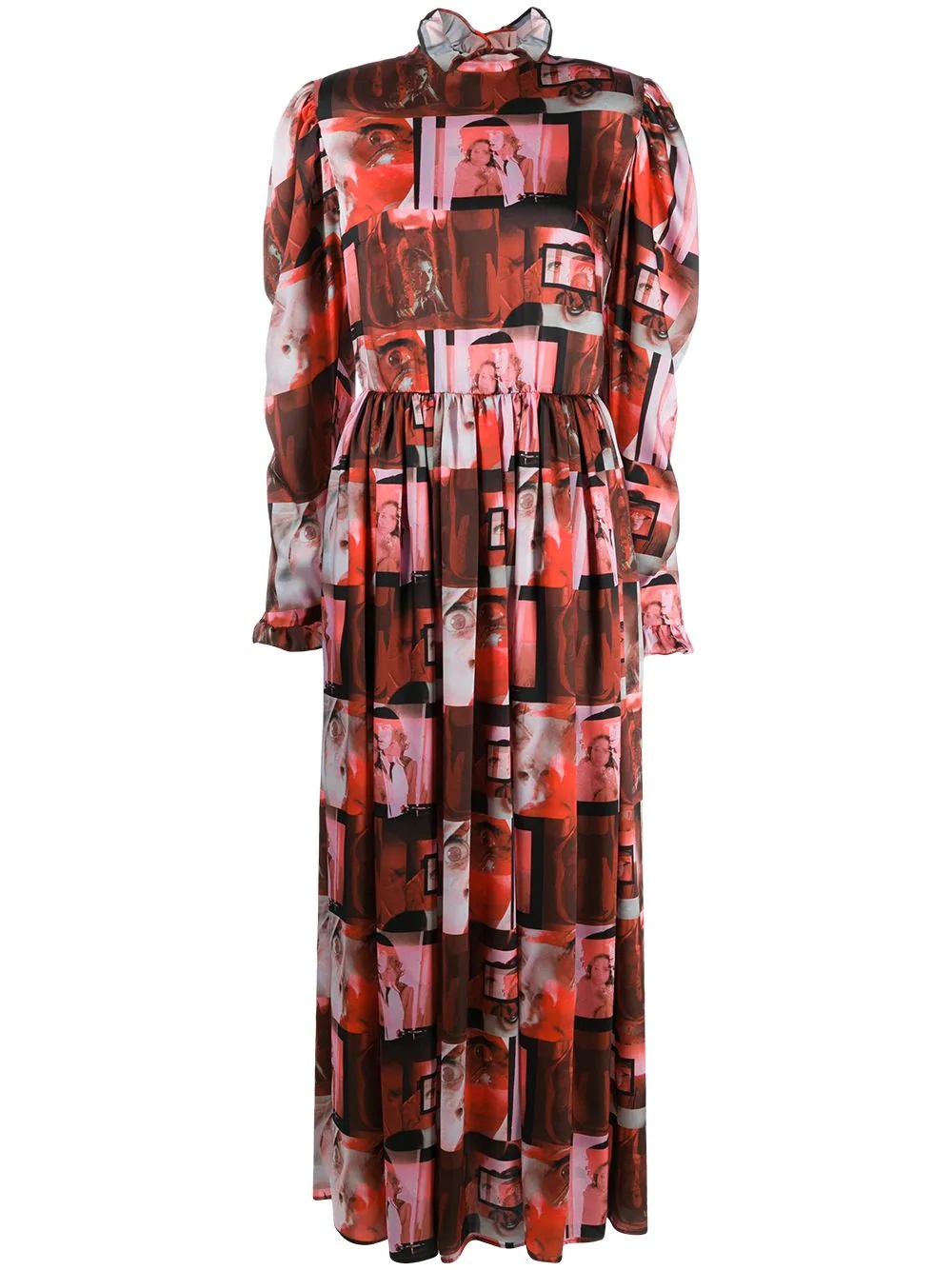 graphic-print dress - 1