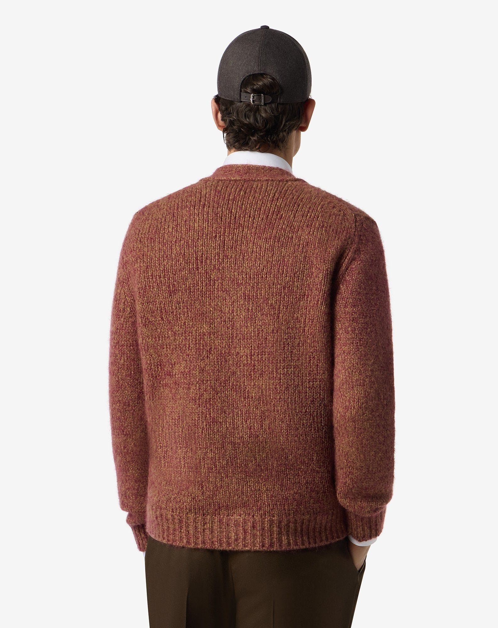 Magento ad camel superfine merino wool cardigan - 3
