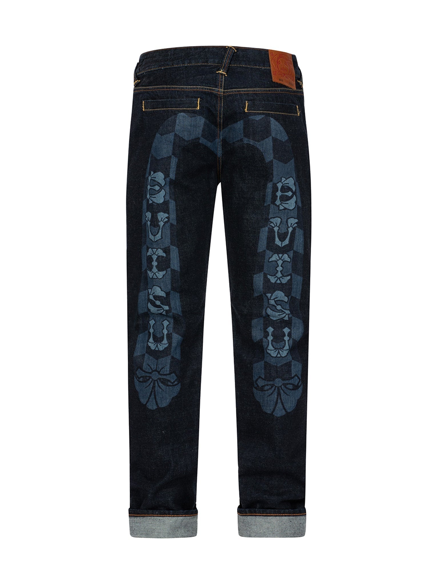Monogram Daicock Discharged Print Slim Fit Jeans #2010 - 14