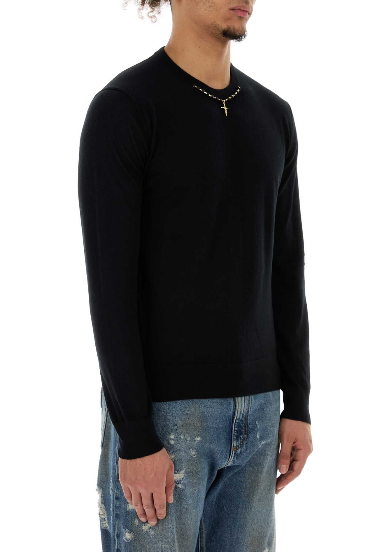 Dolce & Gabbana Men Black Cashmere Sweater - 3