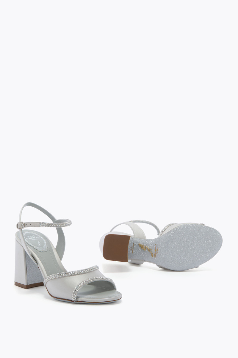 MARGHERITA PEARL GREY SANDAL 80 6