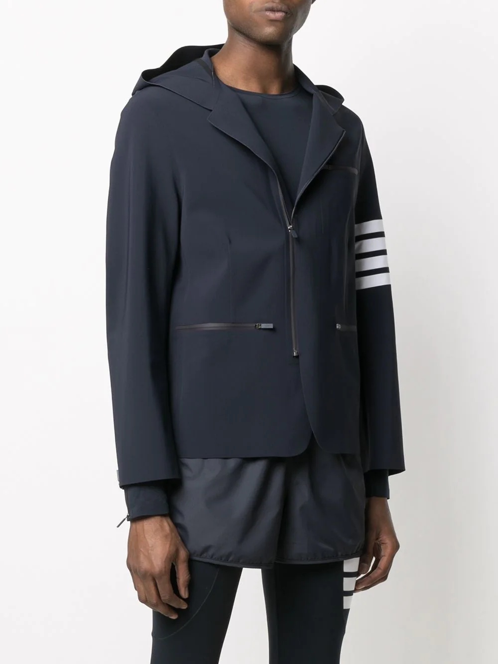 half-zip hooded performance jacket - 3